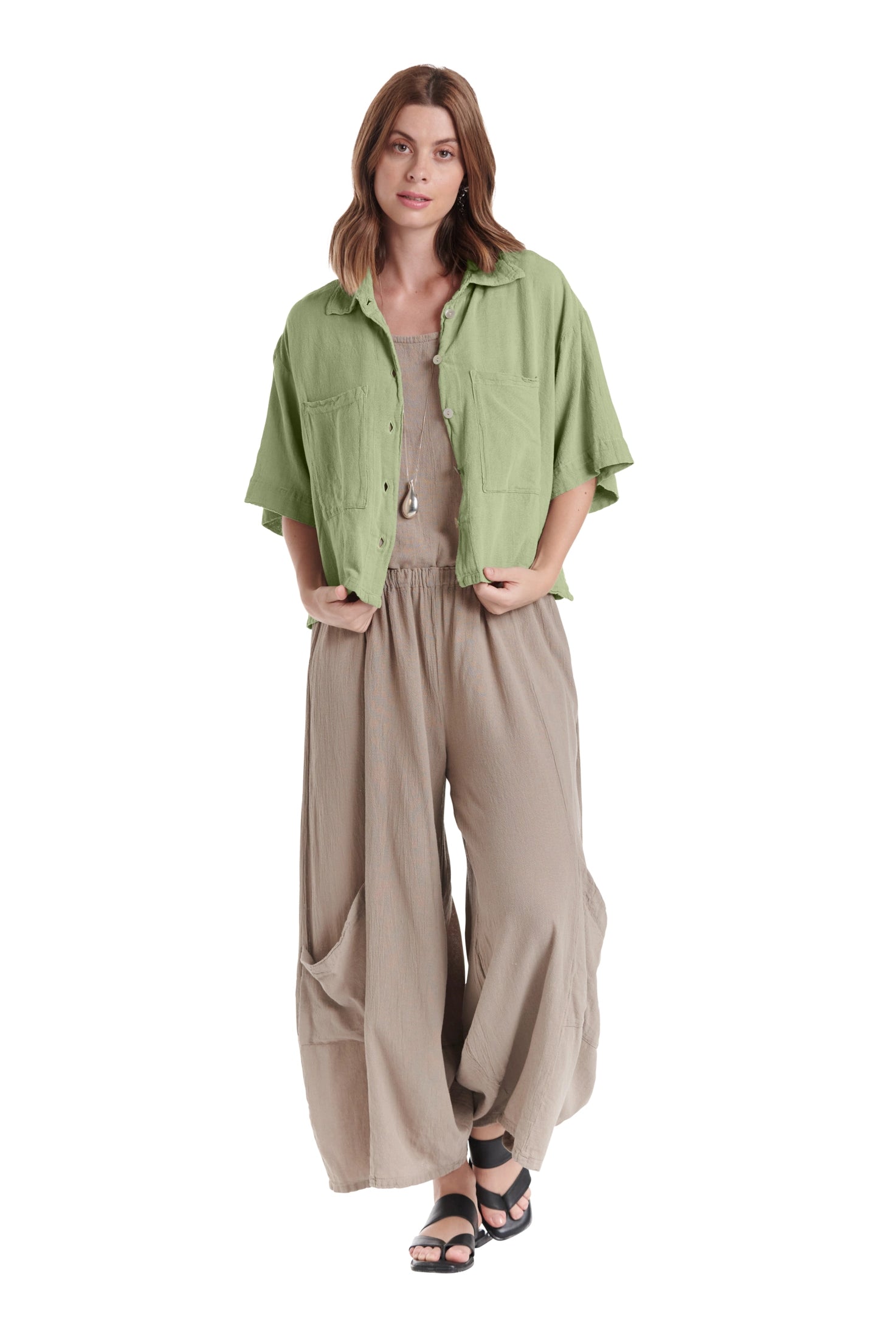 Lena Cotton Gauze Blouse – New Arrival-Oh My Gauze