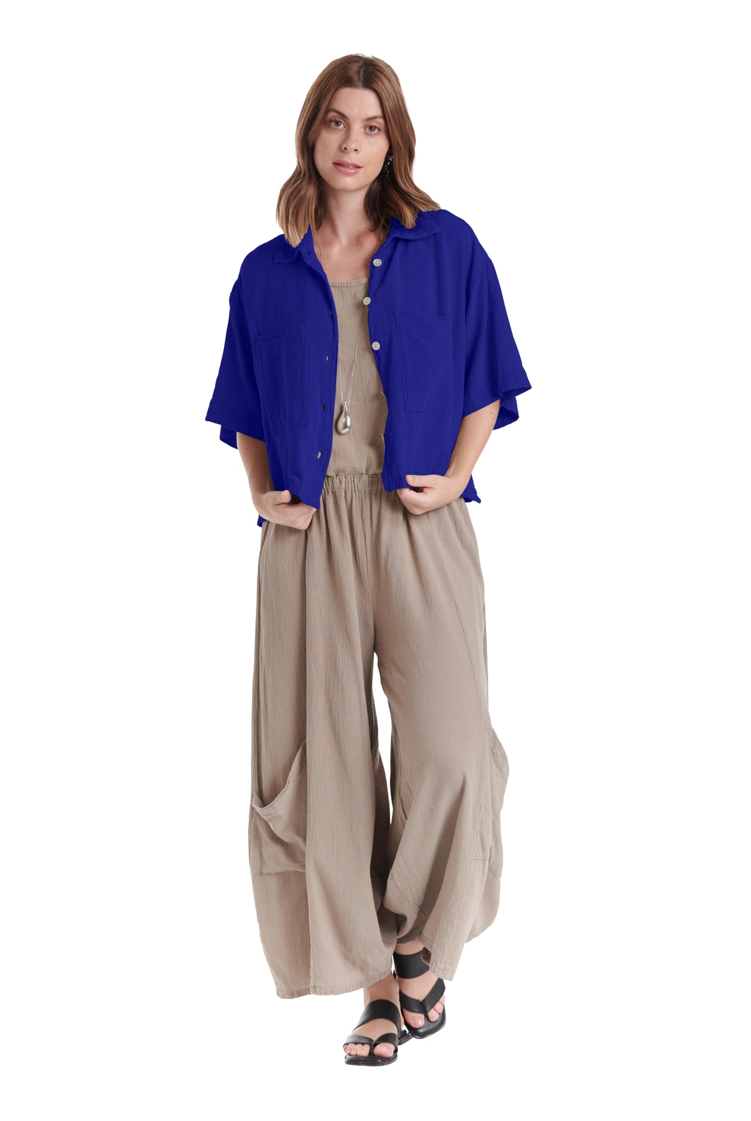 Lena Cotton Gauze Blouse – New Arrival-Oh My Gauze