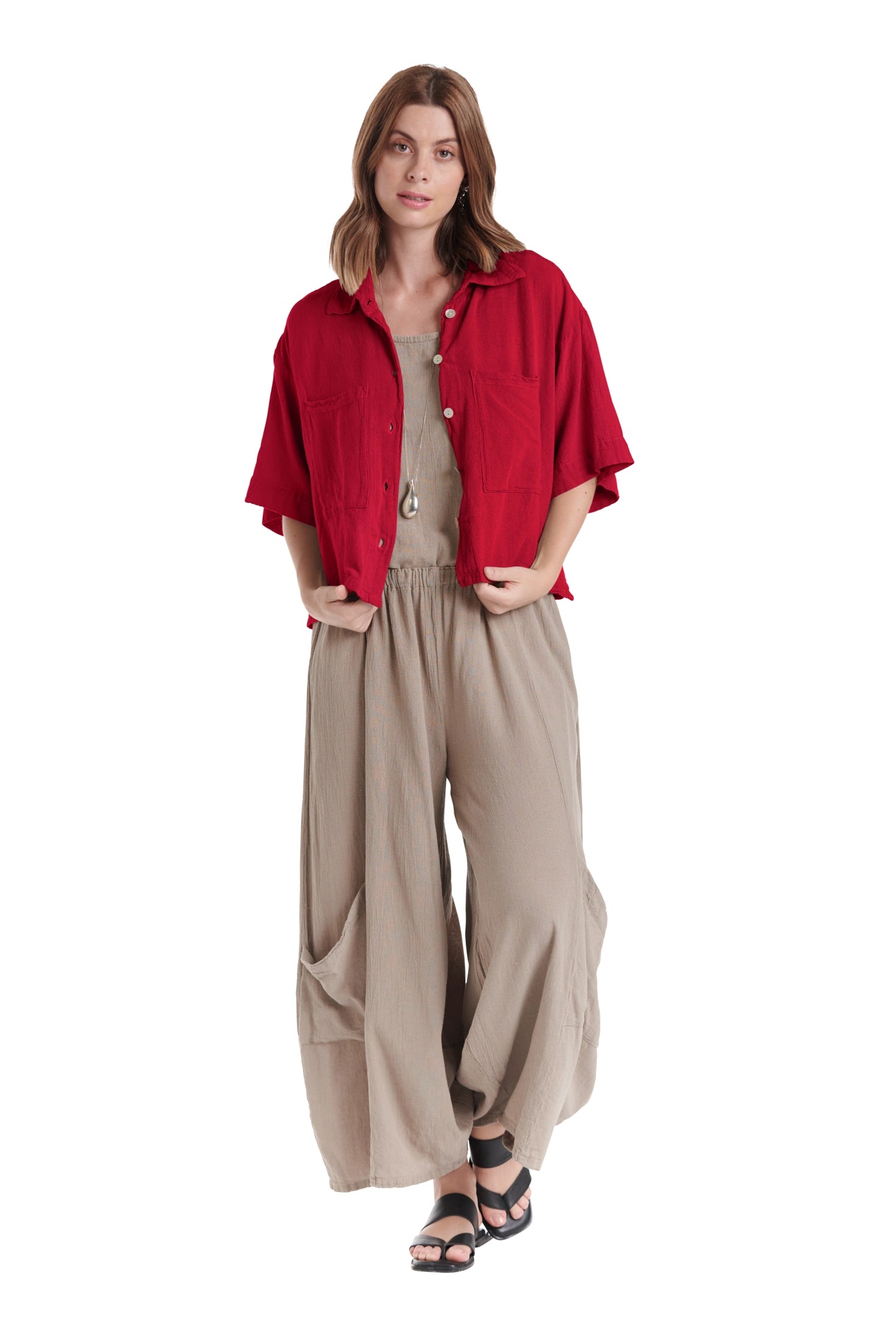 Lena Cotton Gauze Blouse – New Arrival-Oh My Gauze