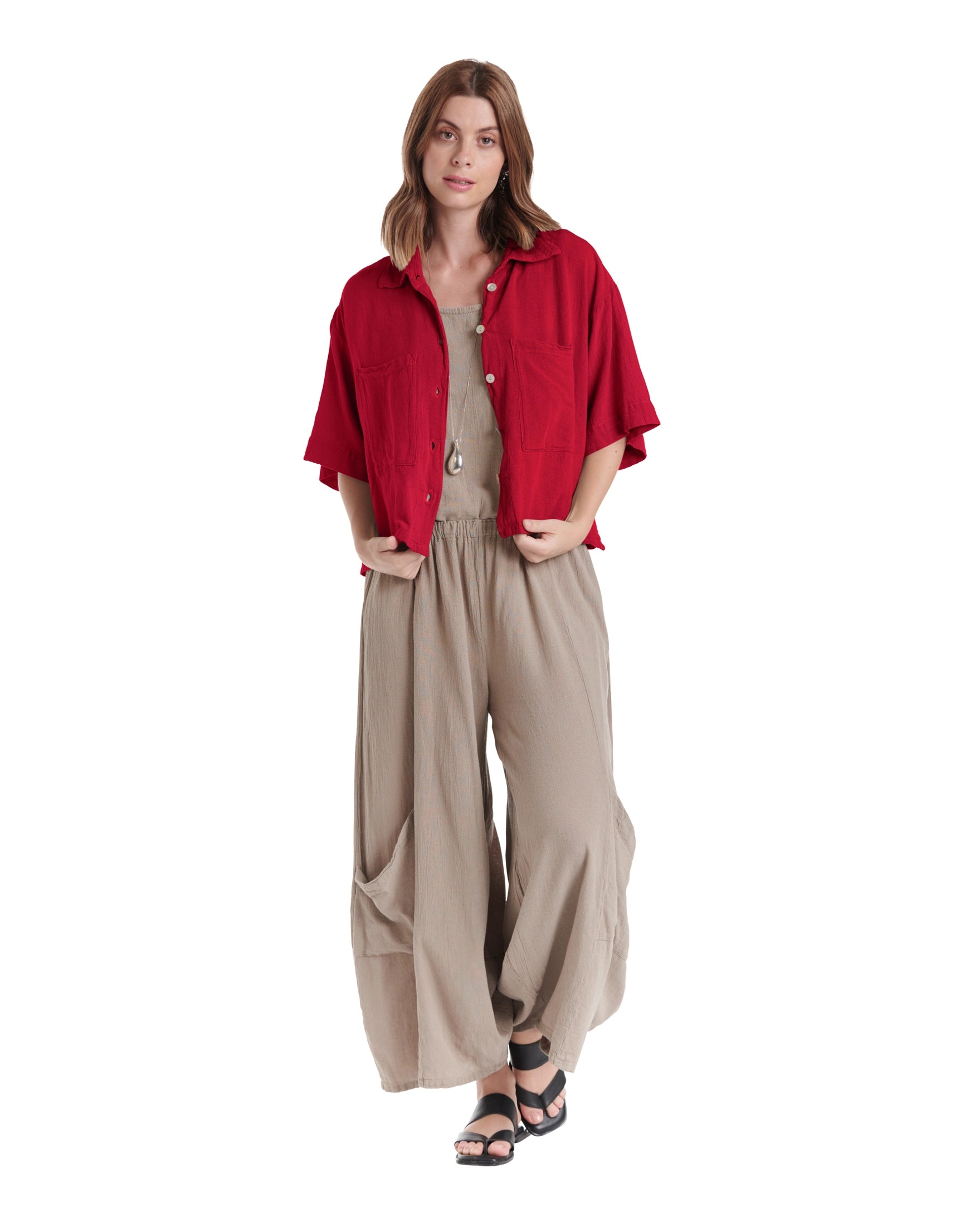 Lena Cotton Gauze Blouse – New Arrival-Oh My Gauze