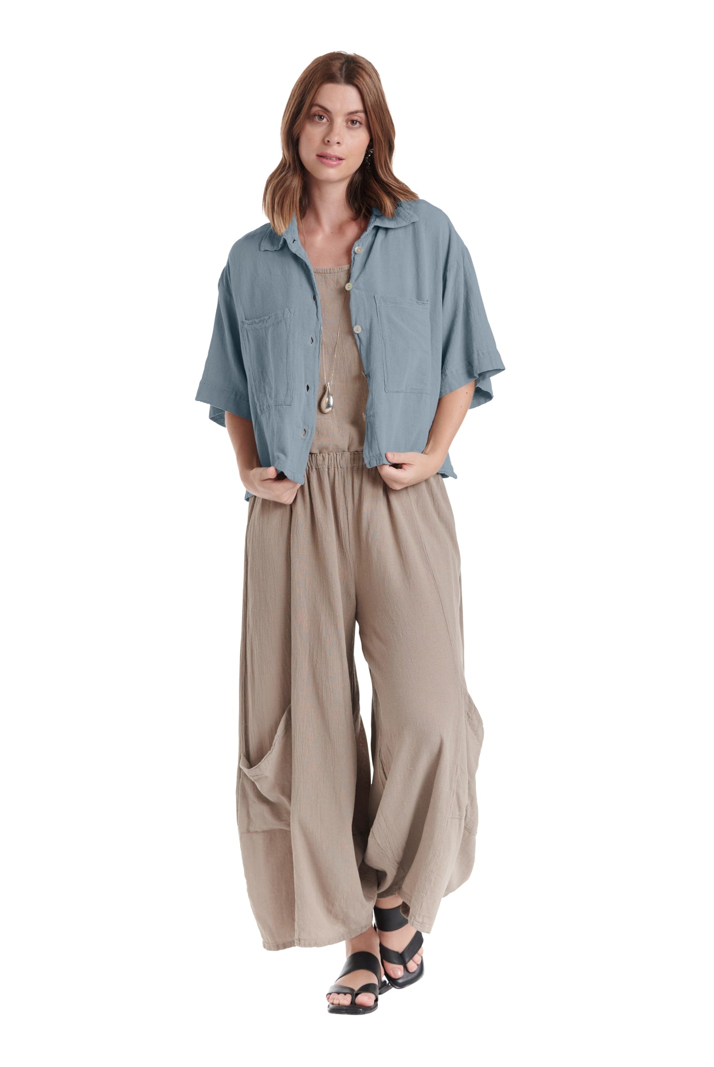 Lena Cotton Gauze Blouse – New Arrival-Oh My Gauze