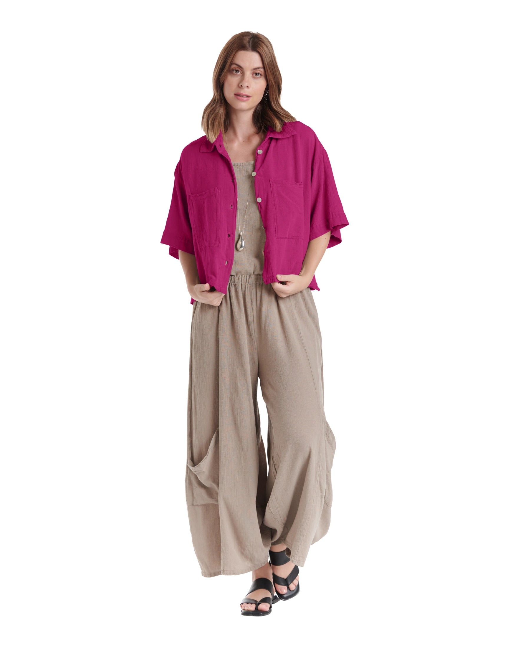 Lena Cotton Gauze Blouse – New Arrival-Oh My Gauze