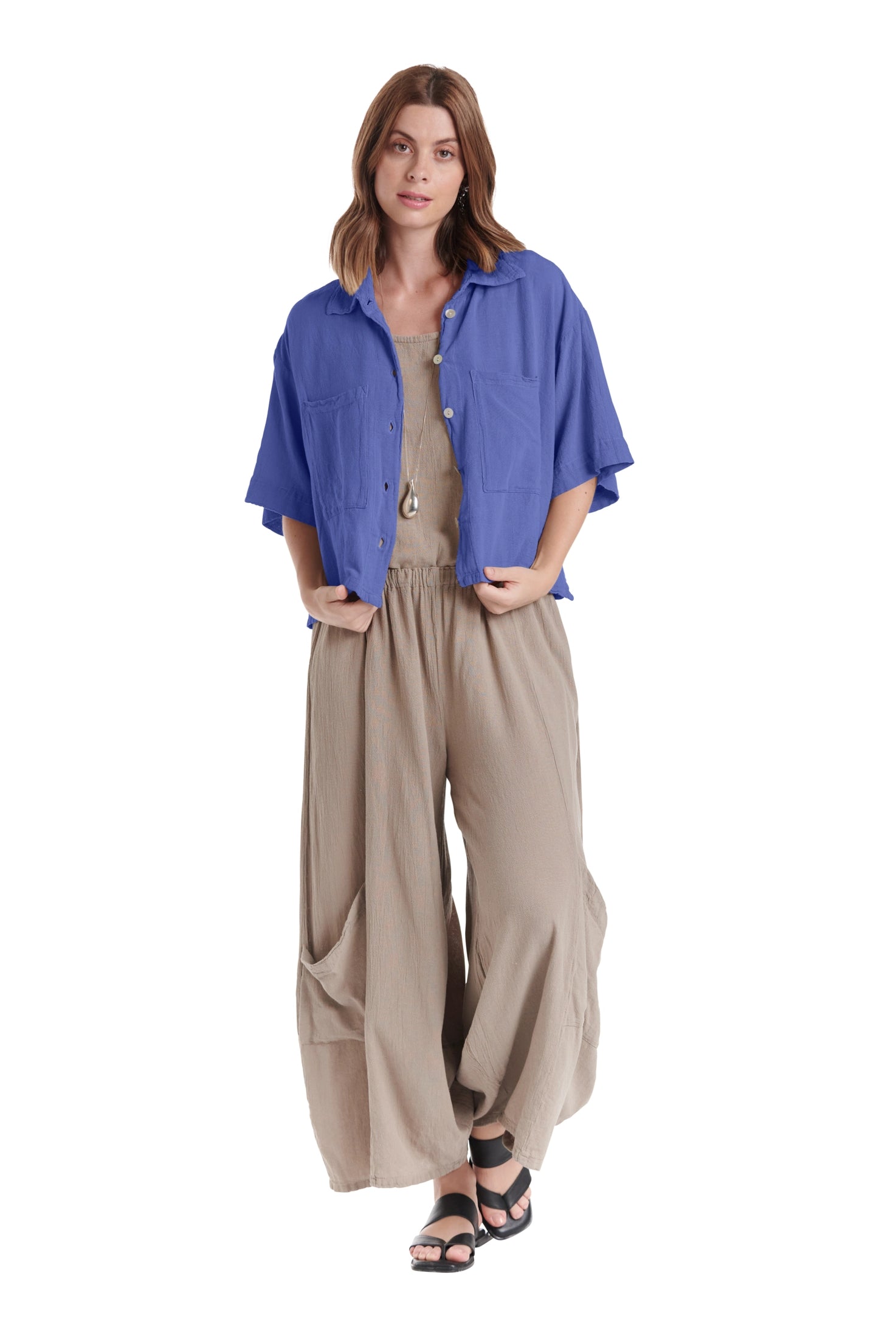 Lena Cotton Gauze Blouse – New Arrival-Oh My Gauze