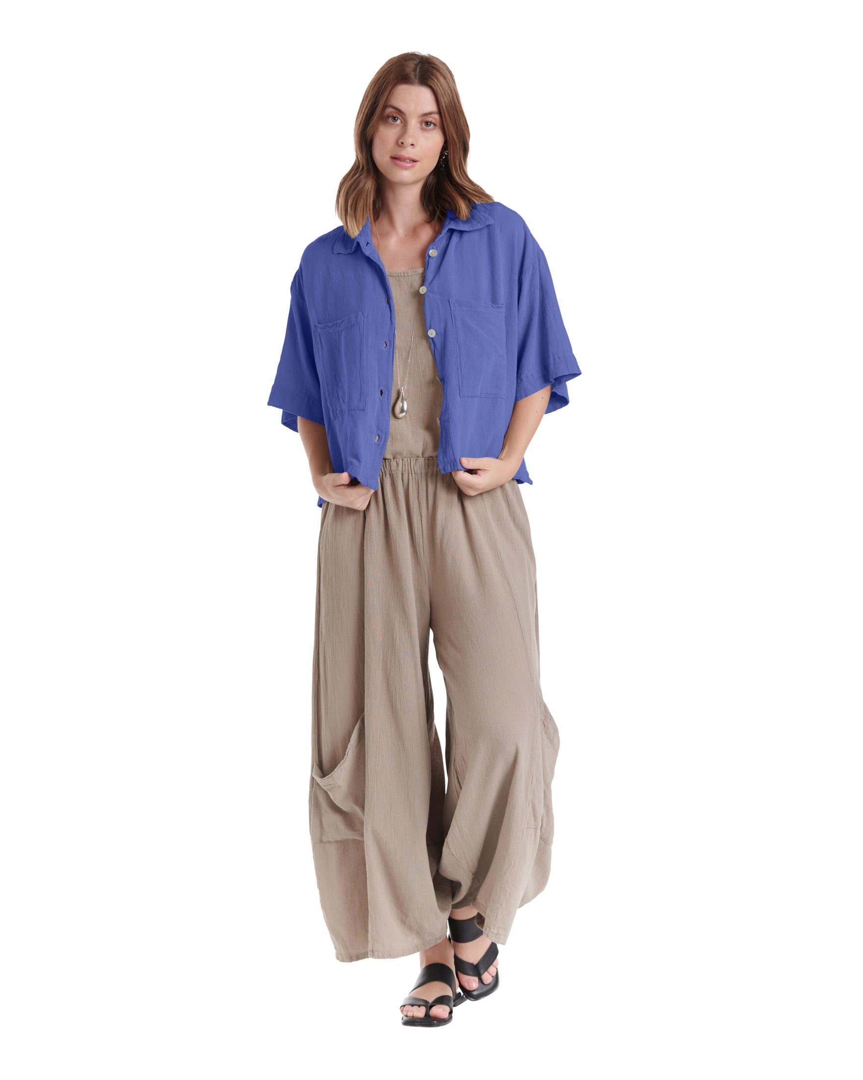 Lena Cotton Gauze Blouse – New Arrival-Oh My Gauze