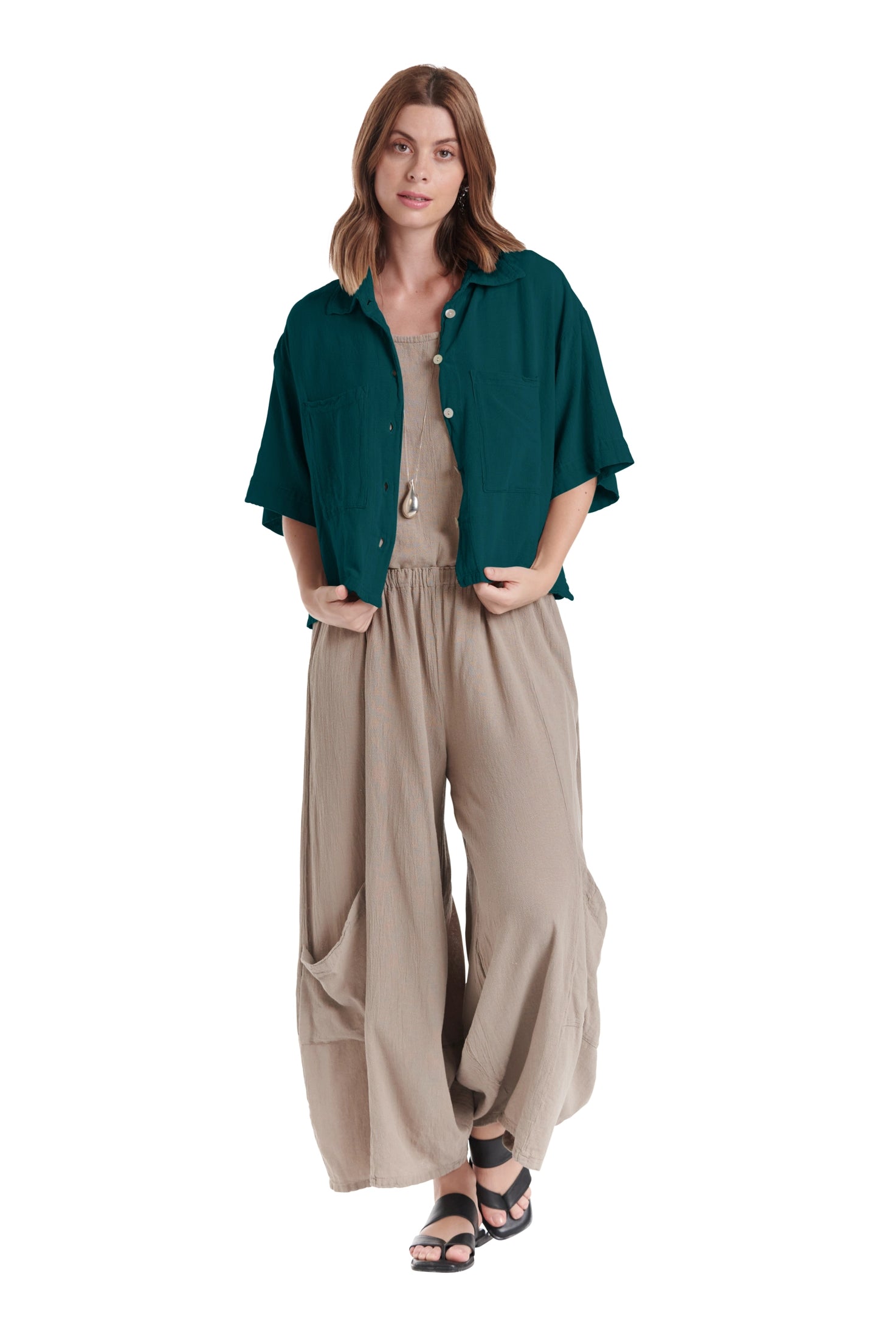 Lena Cotton Gauze Blouse – New Arrival-Oh My Gauze