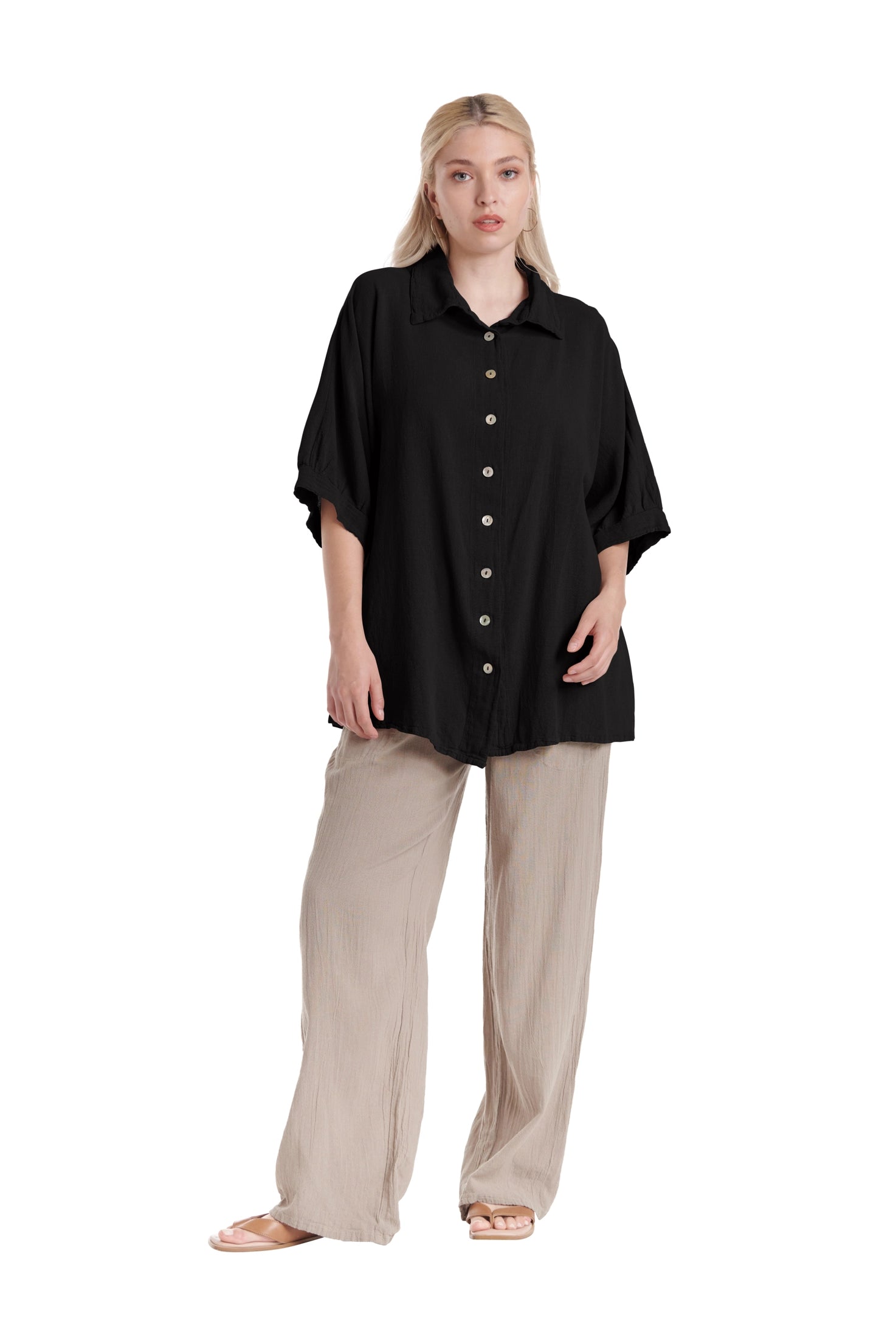 Lotus Cotton Gauze Blouse – New Arrival-Oh My Gauze