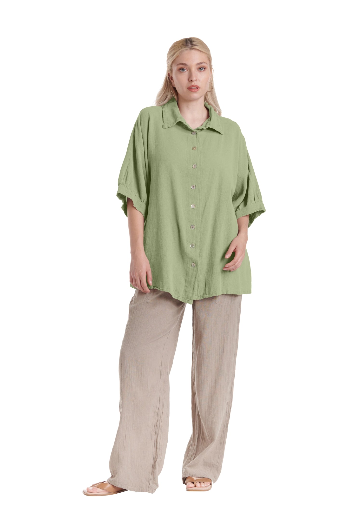 Lotus Cotton Gauze Blouse – New Arrival-Oh My Gauze