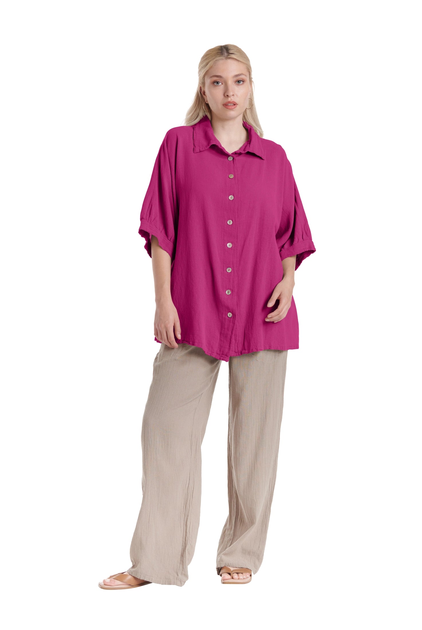 Lotus Cotton Gauze Blouse – New Arrival-Oh My Gauze
