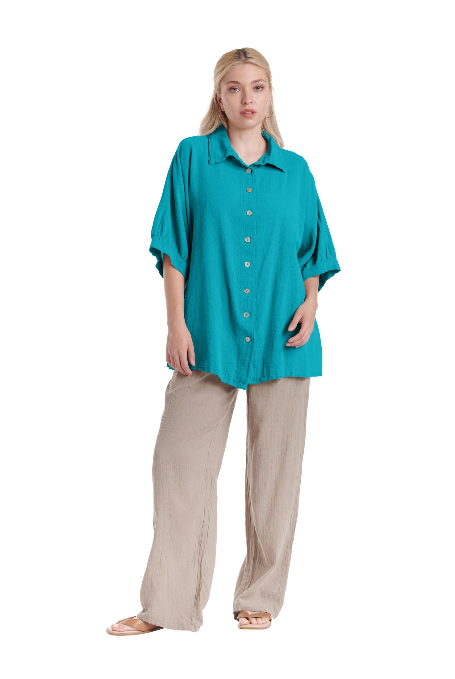Lotus Cotton Gauze Blouse – New Arrival-Oh My Gauze