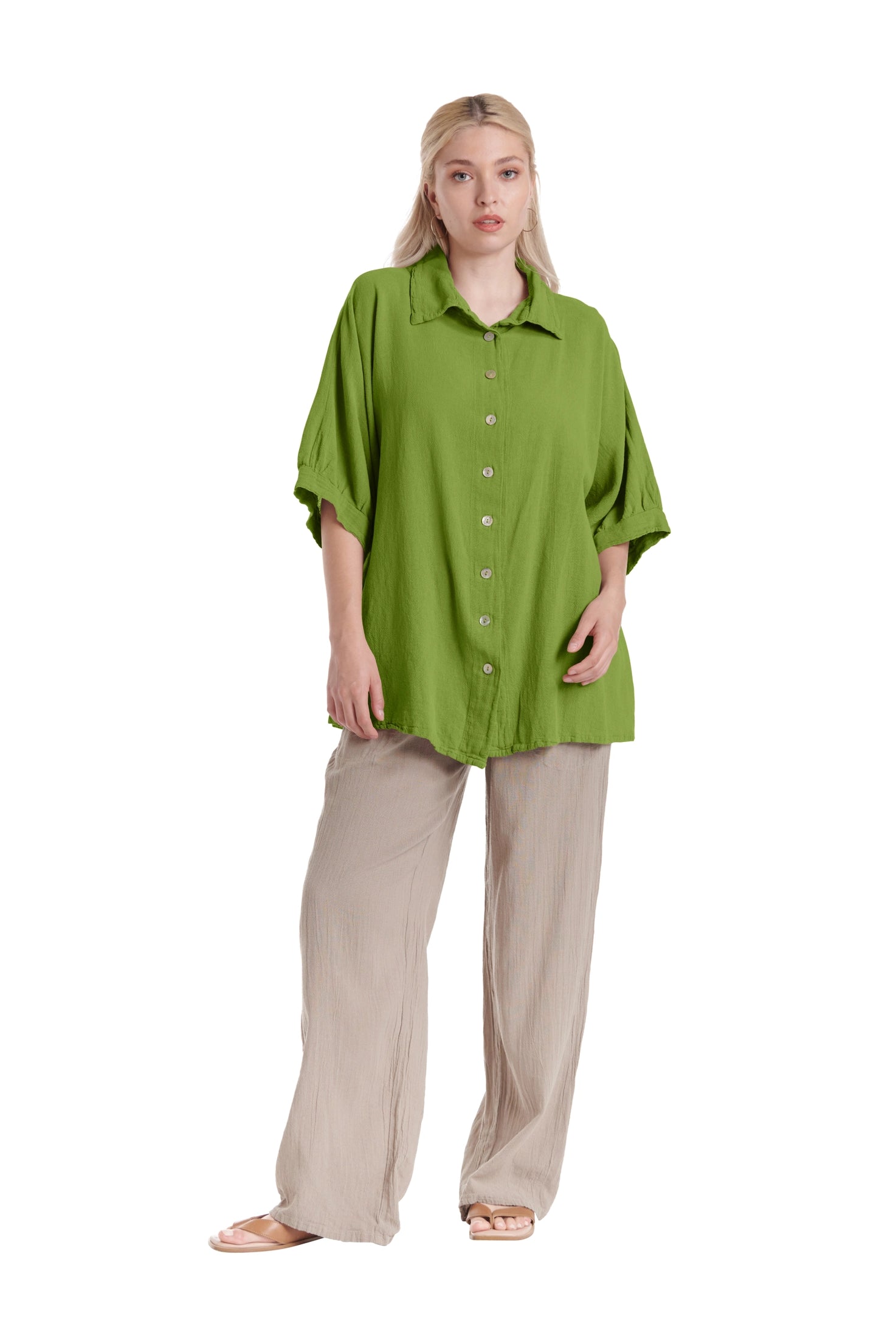 Lotus Cotton Gauze Blouse – New Arrival-Oh My Gauze