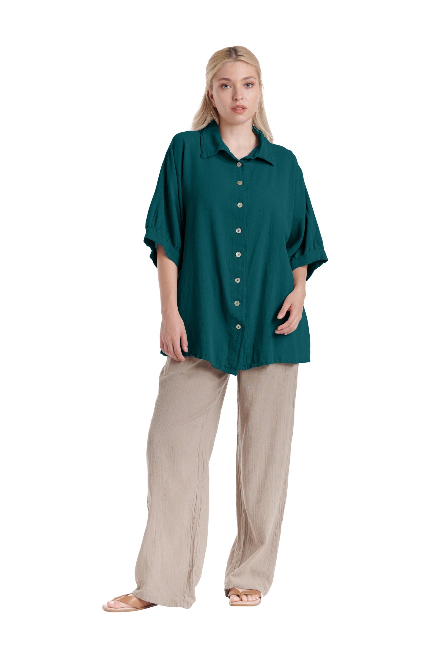 Lotus Cotton Gauze Blouse – New Arrival-Oh My Gauze