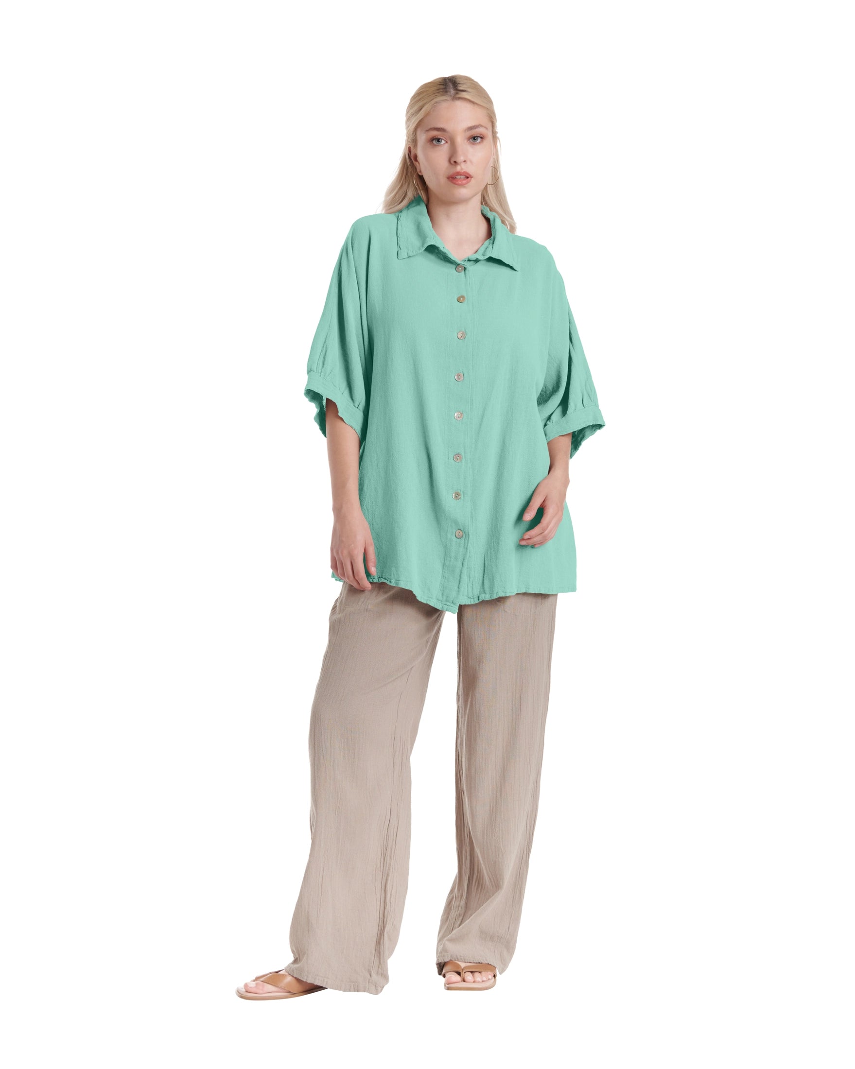 Lotus Cotton Gauze Blouse – New Arrival-Oh My Gauze