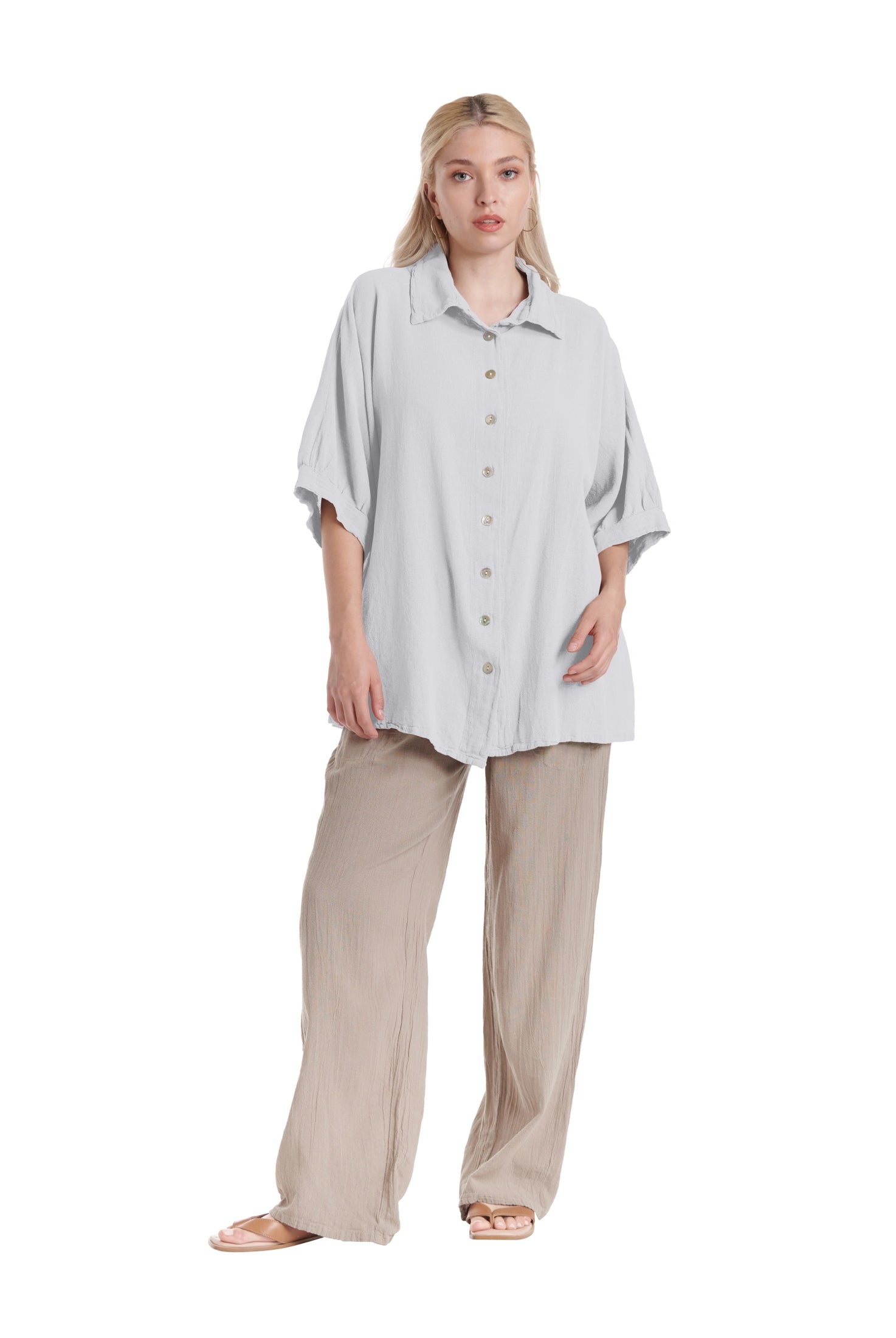 Lotus Cotton Gauze Blouse – New Arrival-Oh My Gauze