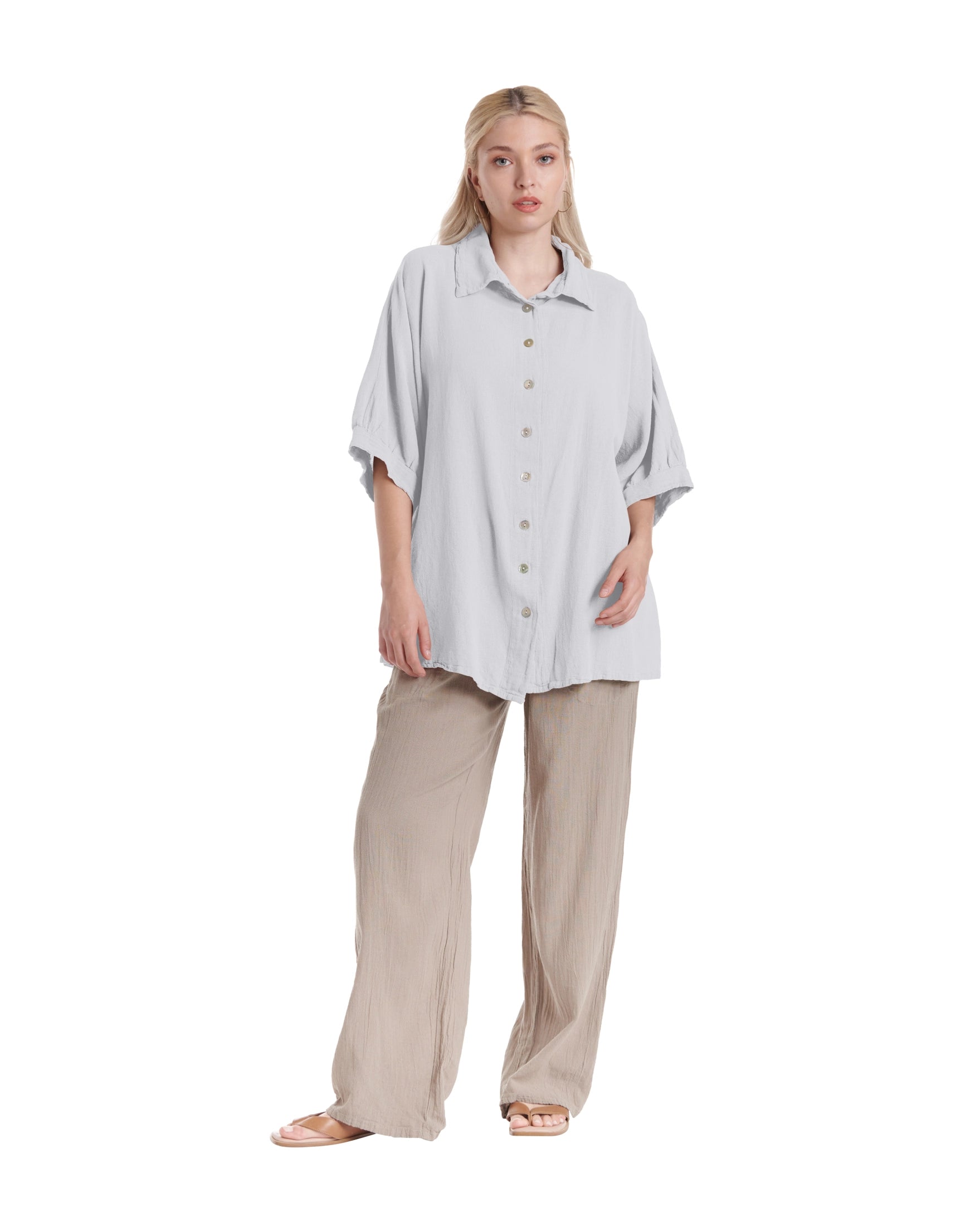 Lotus Cotton Gauze Blouse – New Arrival-Oh My Gauze