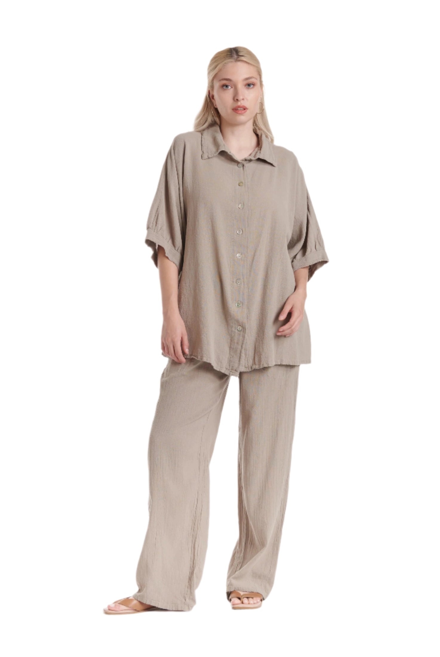 Lotus Cotton Gauze Blouse – New Arrival-Oh My Gauze