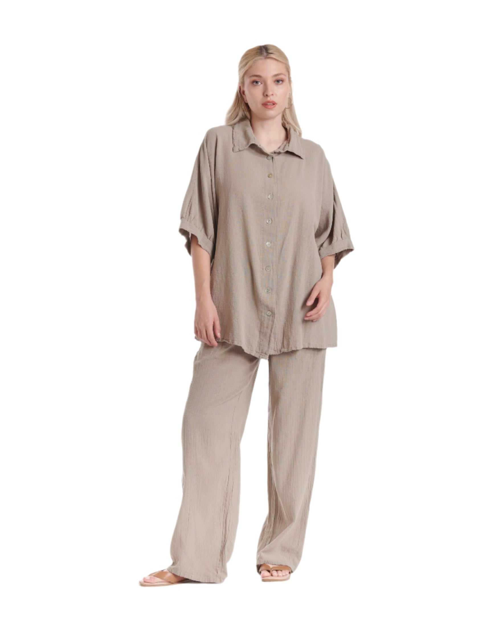 Lotus Cotton Gauze Blouse – New Arrival-Oh My Gauze