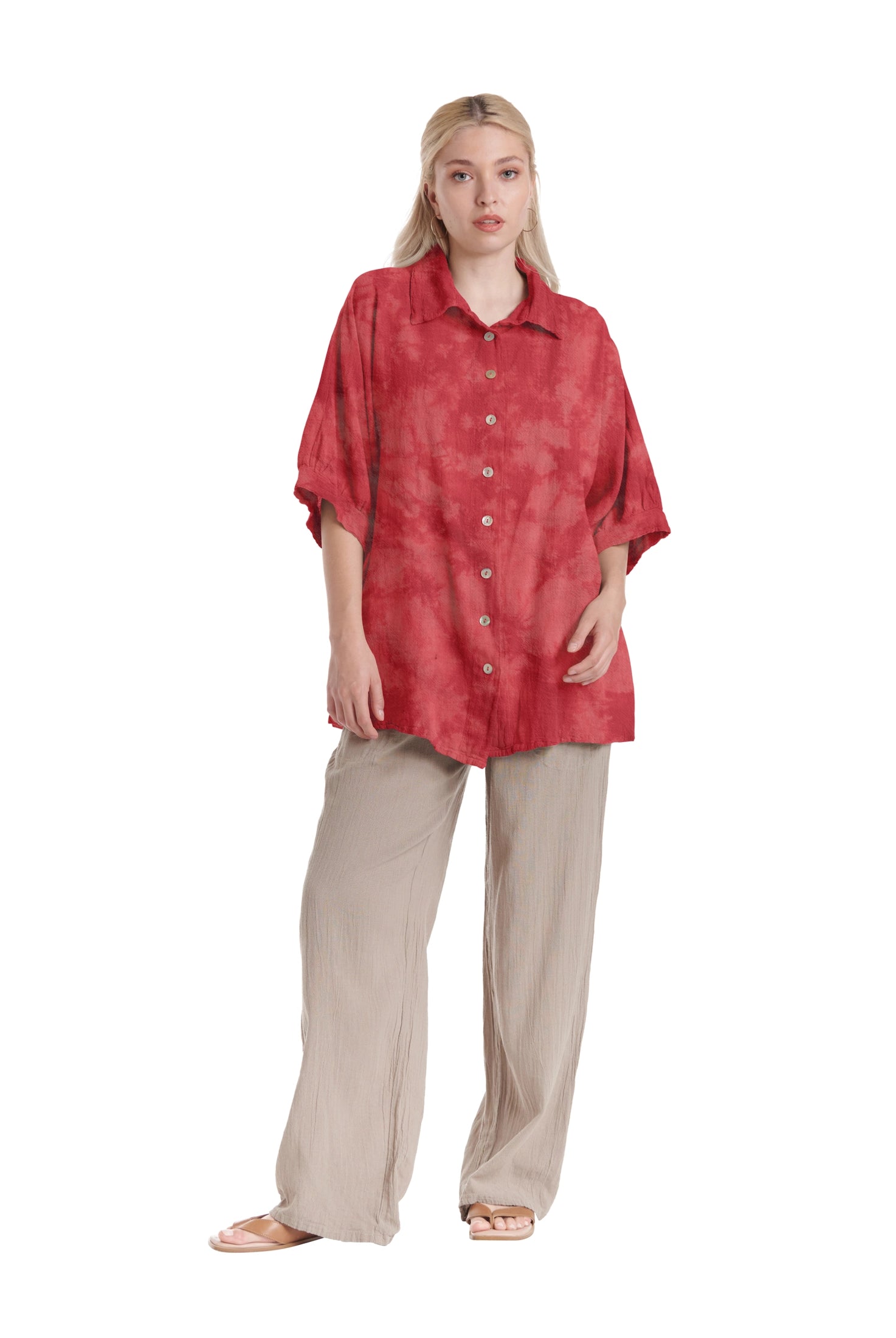 Lotus Cotton Gauze Blouse – New Arrival-Oh My Gauze