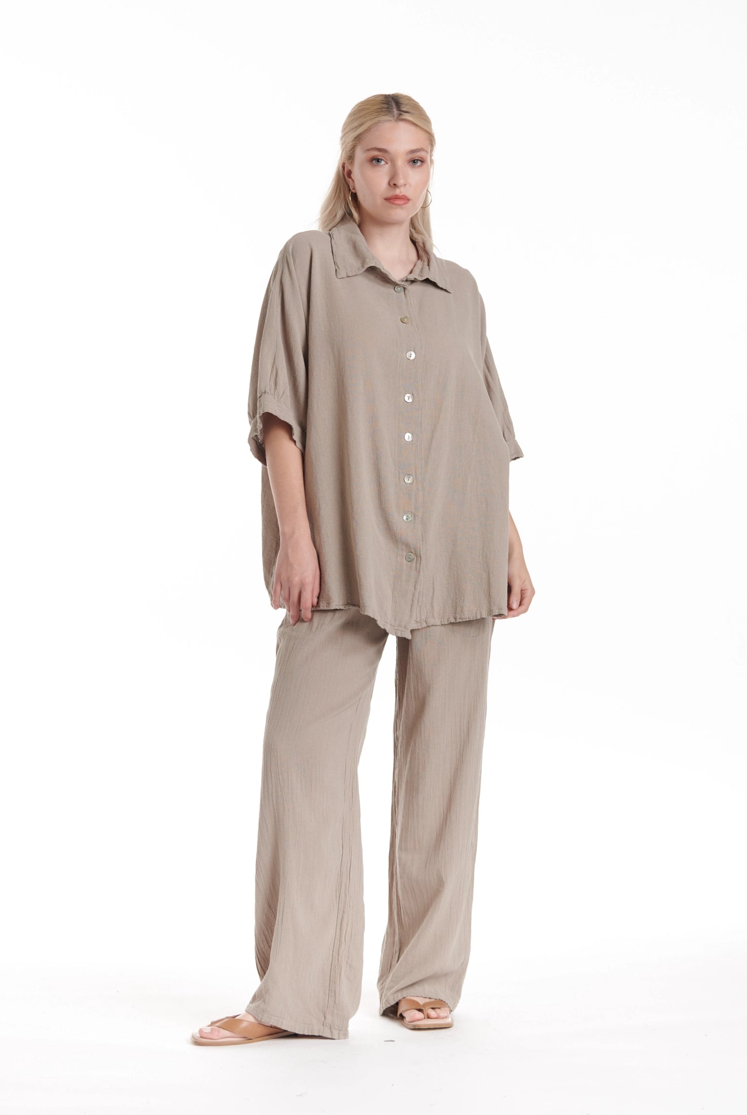 Lotus Cotton Gauze Blouse – New Arrival-Oh My Gauze