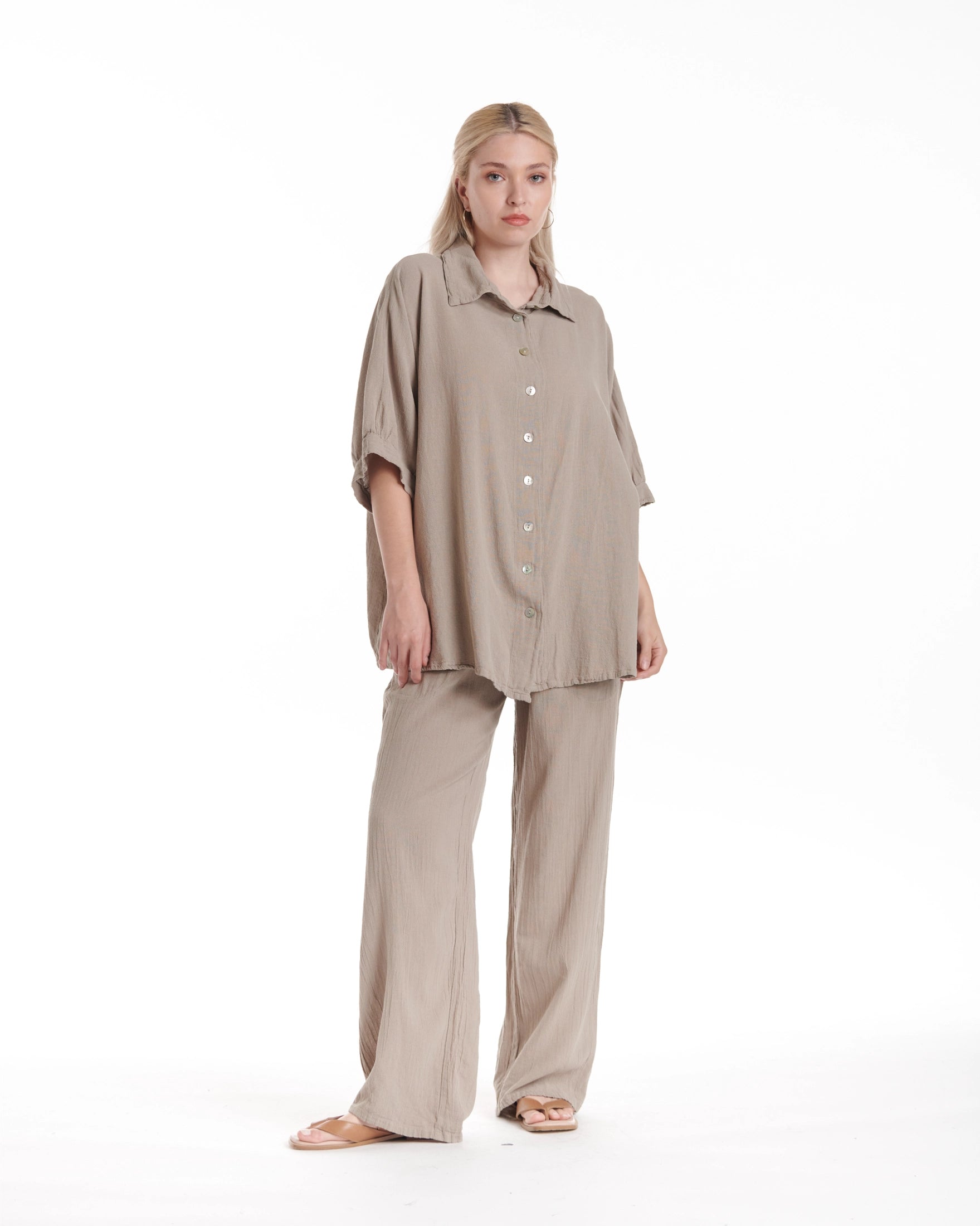 Lotus Cotton Gauze Blouse – New Arrival-Oh My Gauze