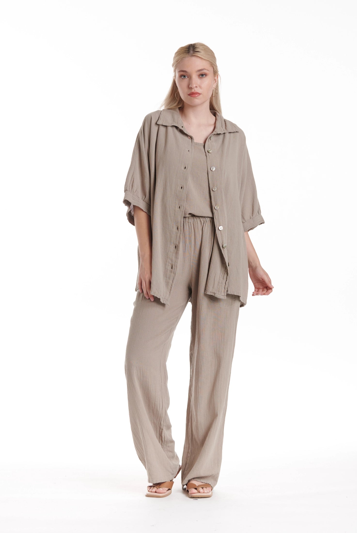 Lotus Cotton Gauze Blouse – New Arrival-Oh My Gauze