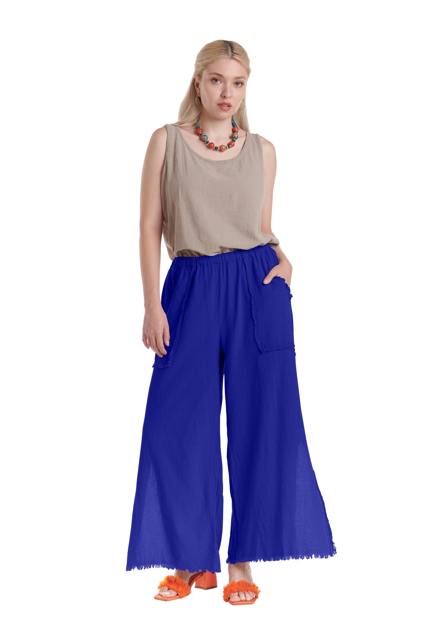 Lucky Cotton Gauze Pants-Oh My Gauze