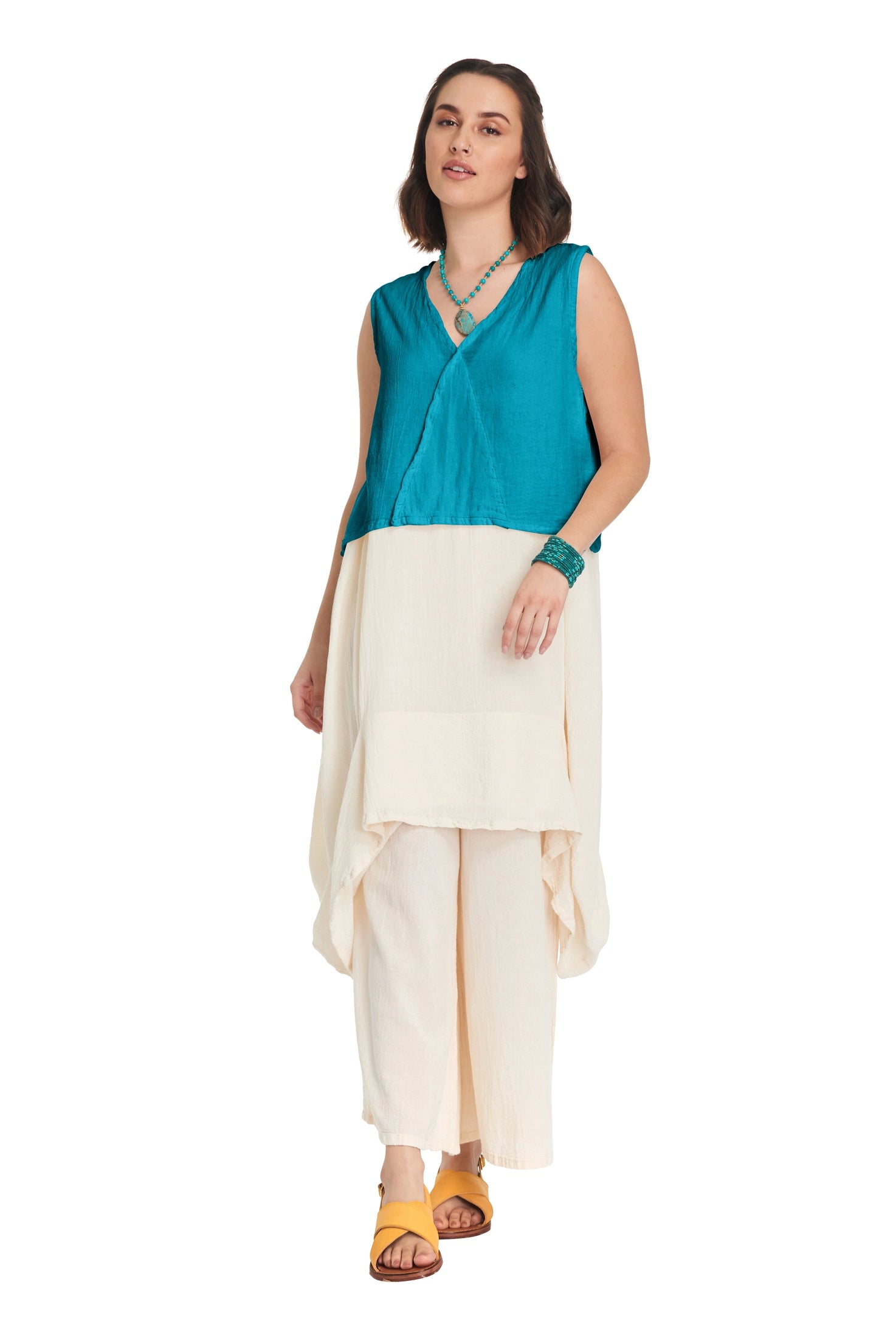 Luisa Crop Cotton Gauze Blouse-Oh My Gauze