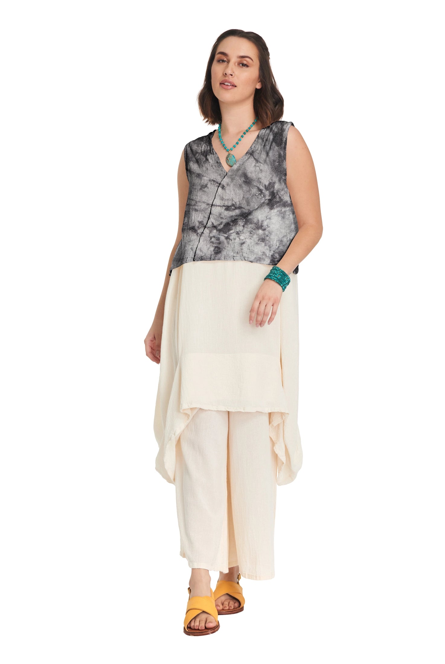 Luisa Crop Cotton Gauze Blouse-Oh My Gauze