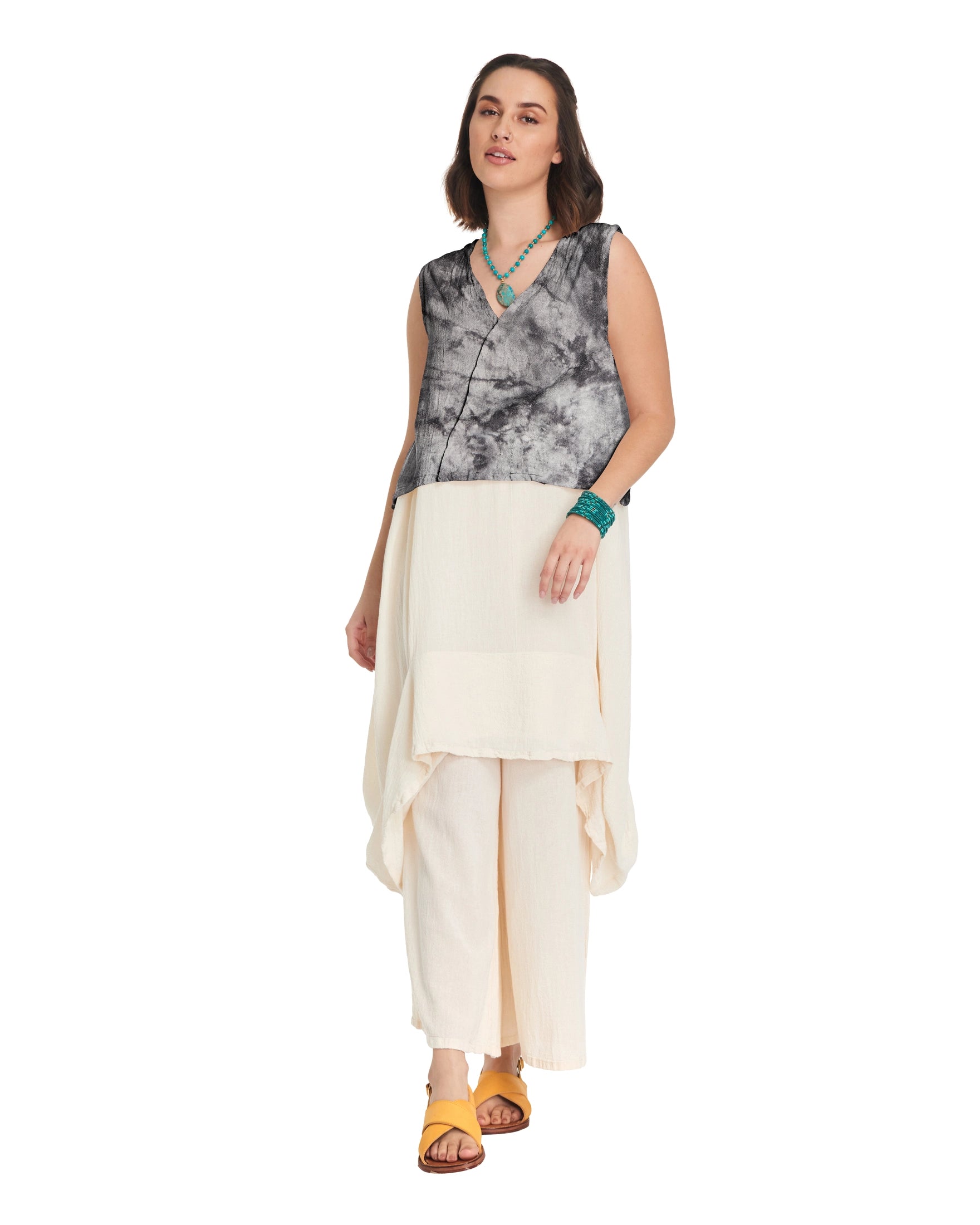 Luisa Crop Cotton Gauze Blouse-Oh My Gauze