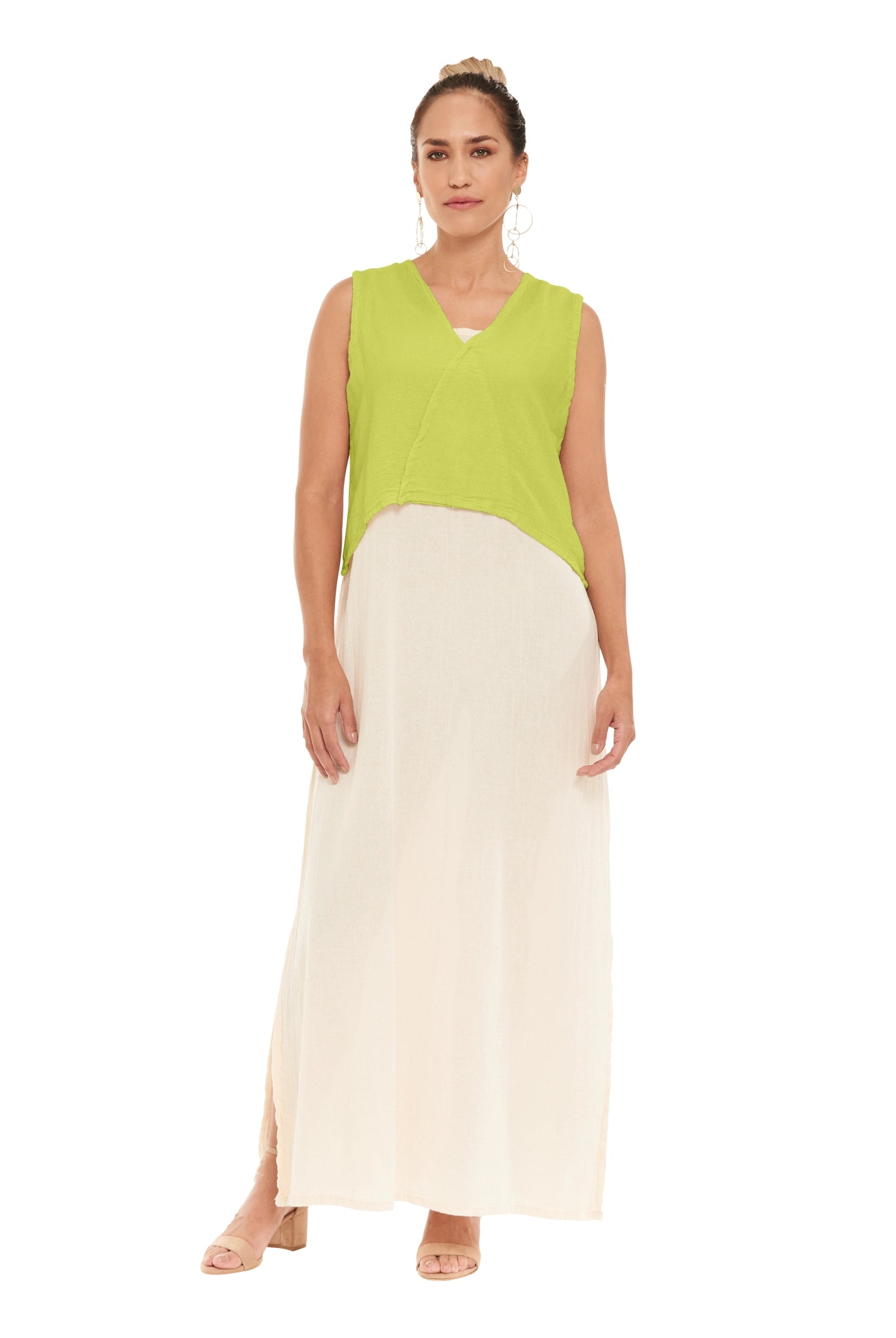 Luisa Crop Cotton Gauze Blouse-Oh My Gauze