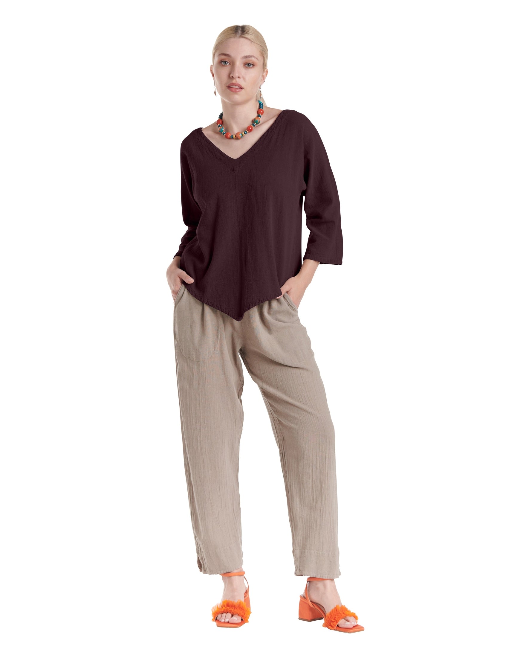 Lynn Cotton Gauze Blouse-Oh My Gauze