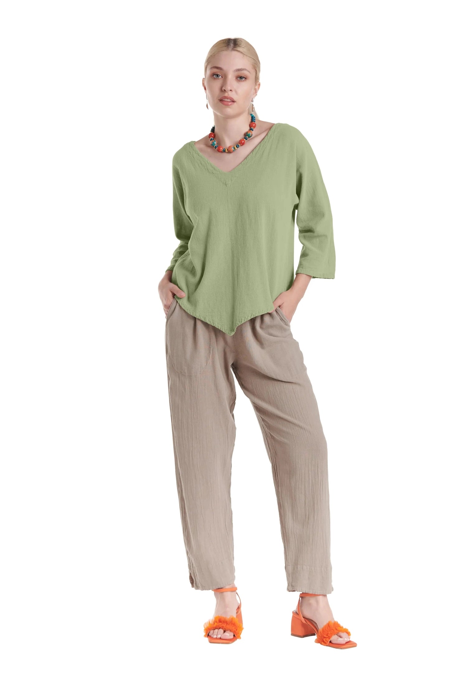 Lynn Cotton Gauze Blouse-Oh My Gauze