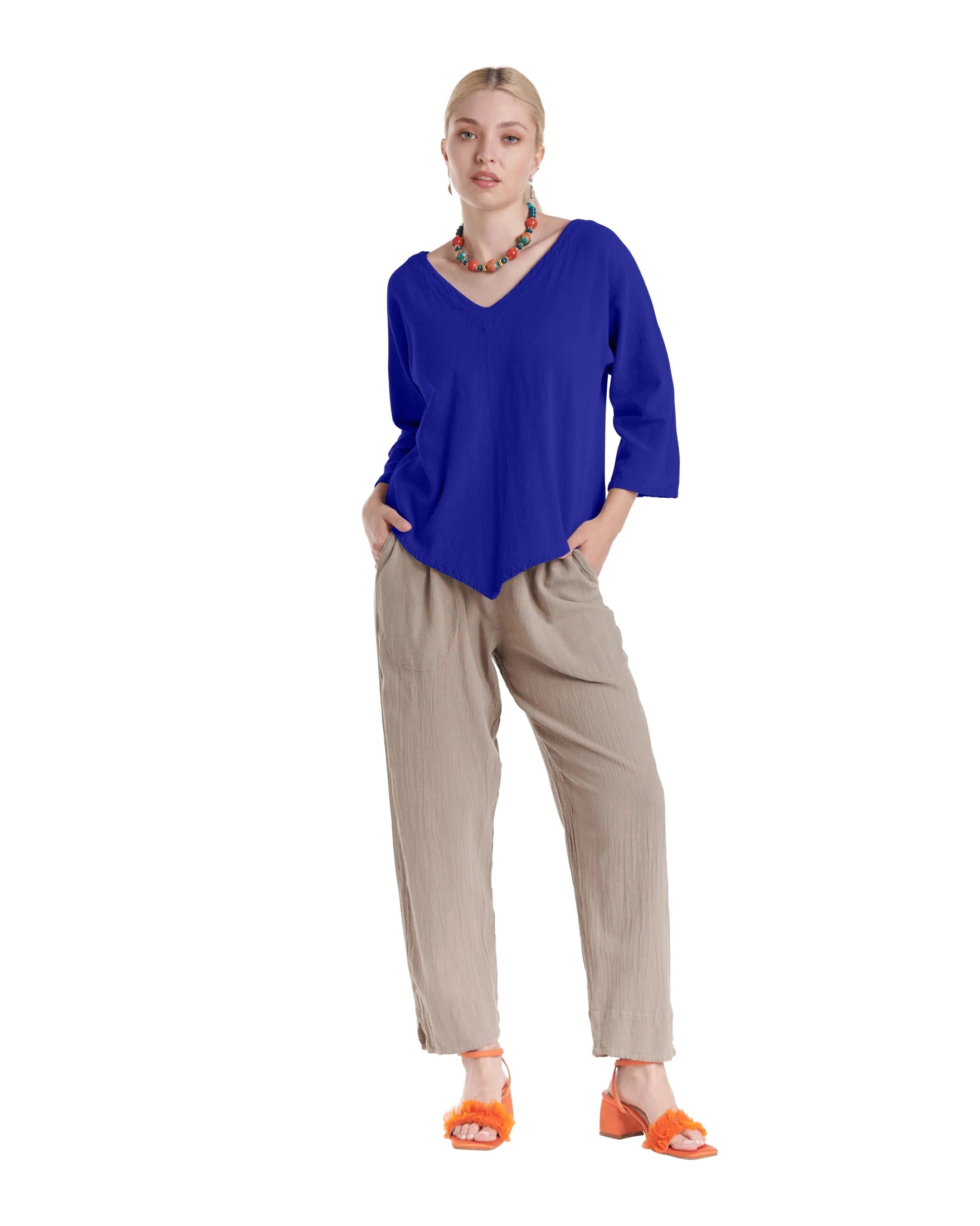 Lynn Cotton Gauze Blouse-Oh My Gauze