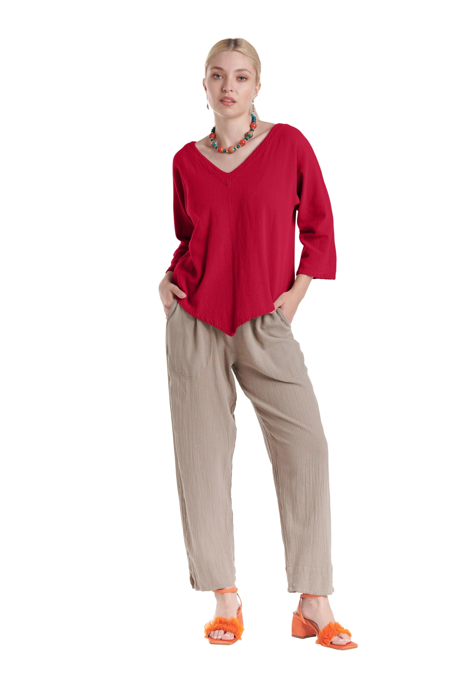 Lynn Cotton Gauze Blouse-Oh My Gauze