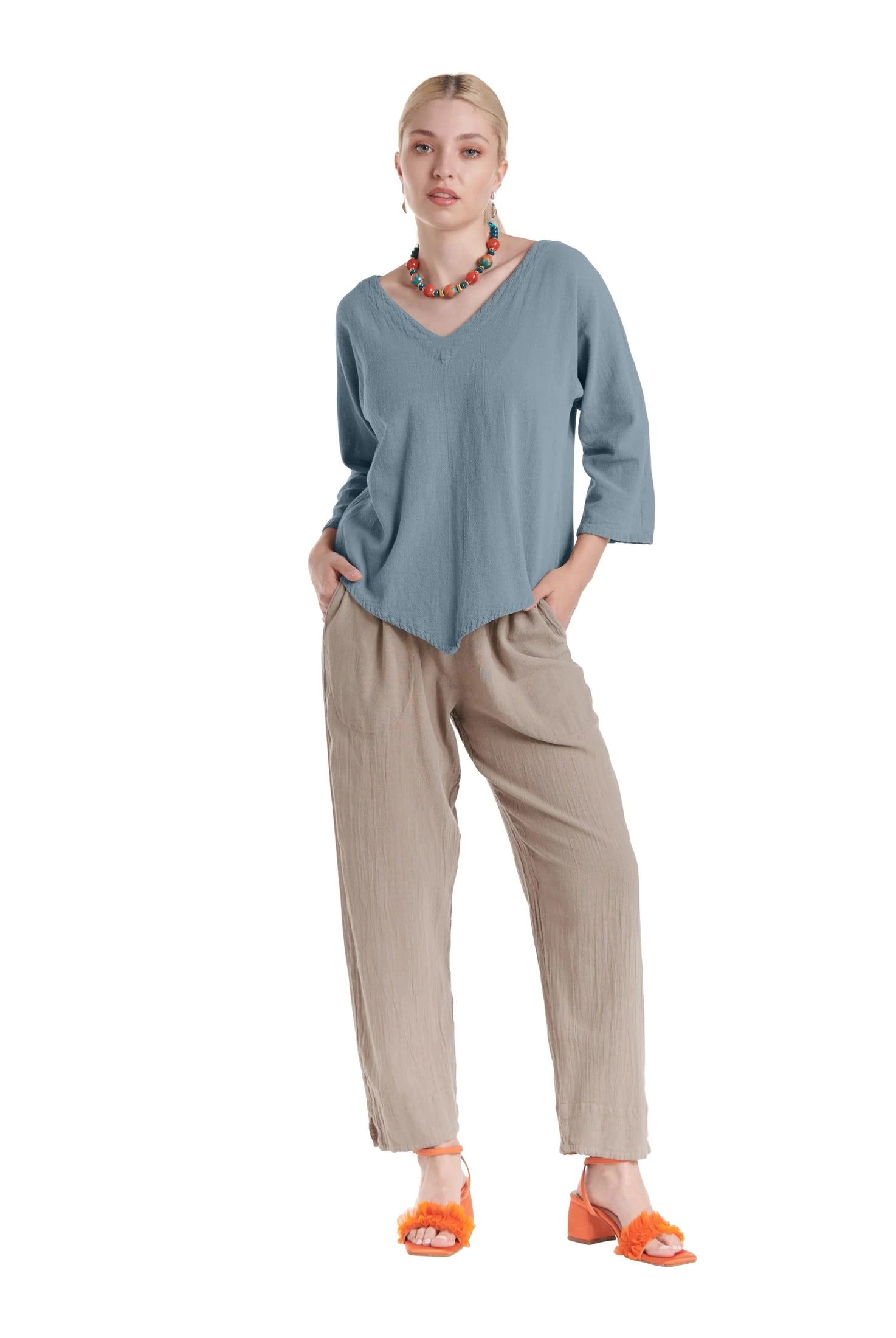 Lynn Cotton Gauze Blouse-Oh My Gauze