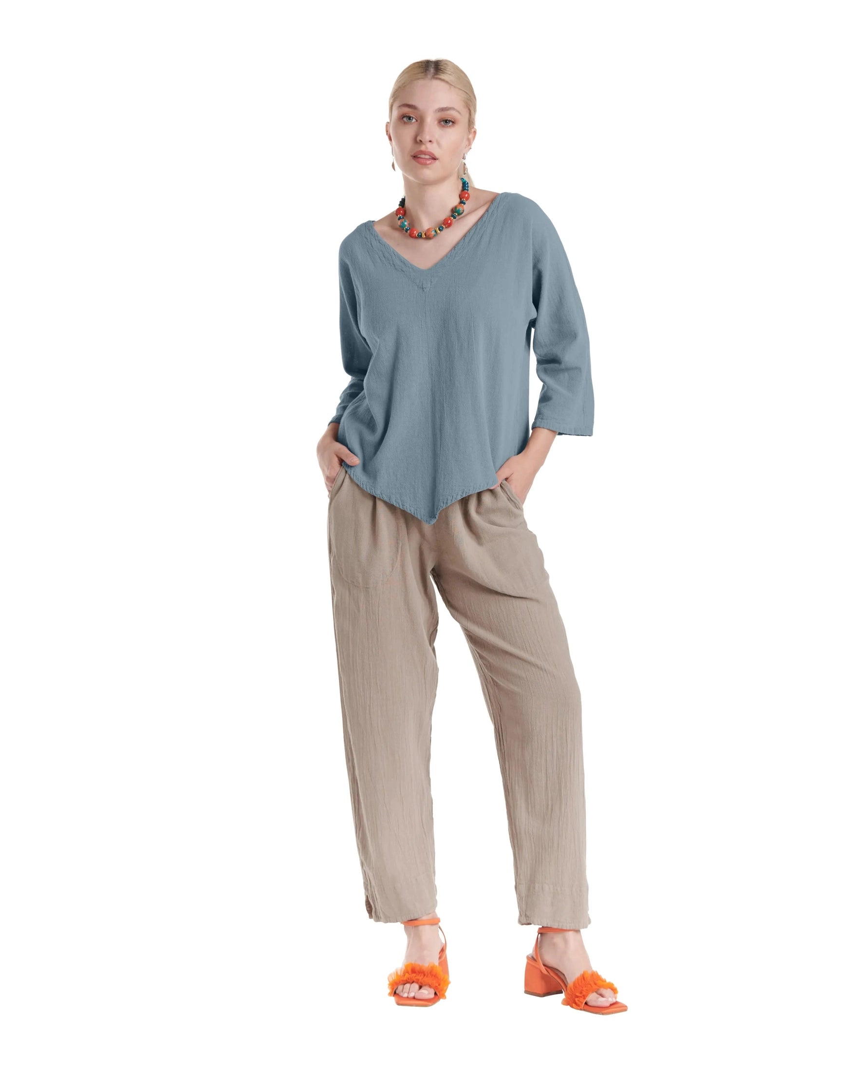 Lynn Cotton Gauze Blouse-Oh My Gauze