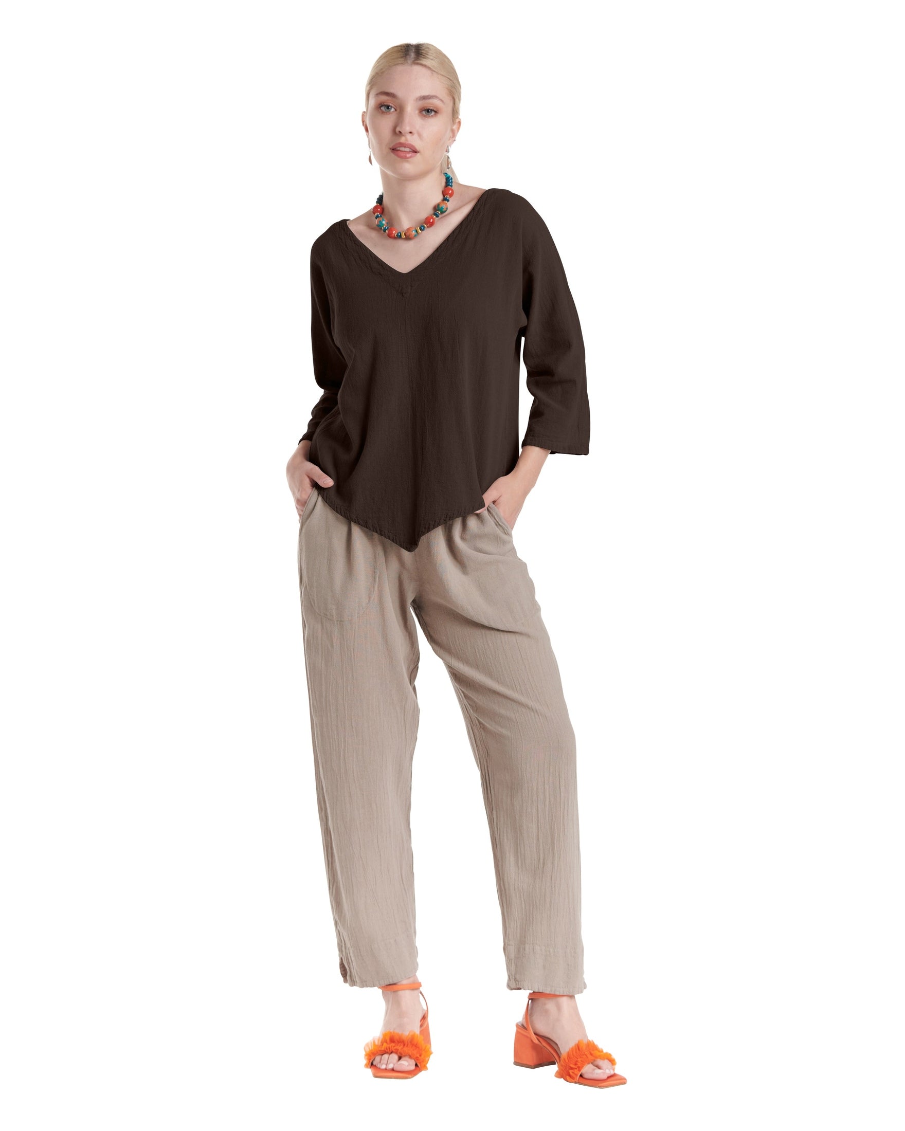 Lynn Cotton Gauze Blouse-Oh My Gauze