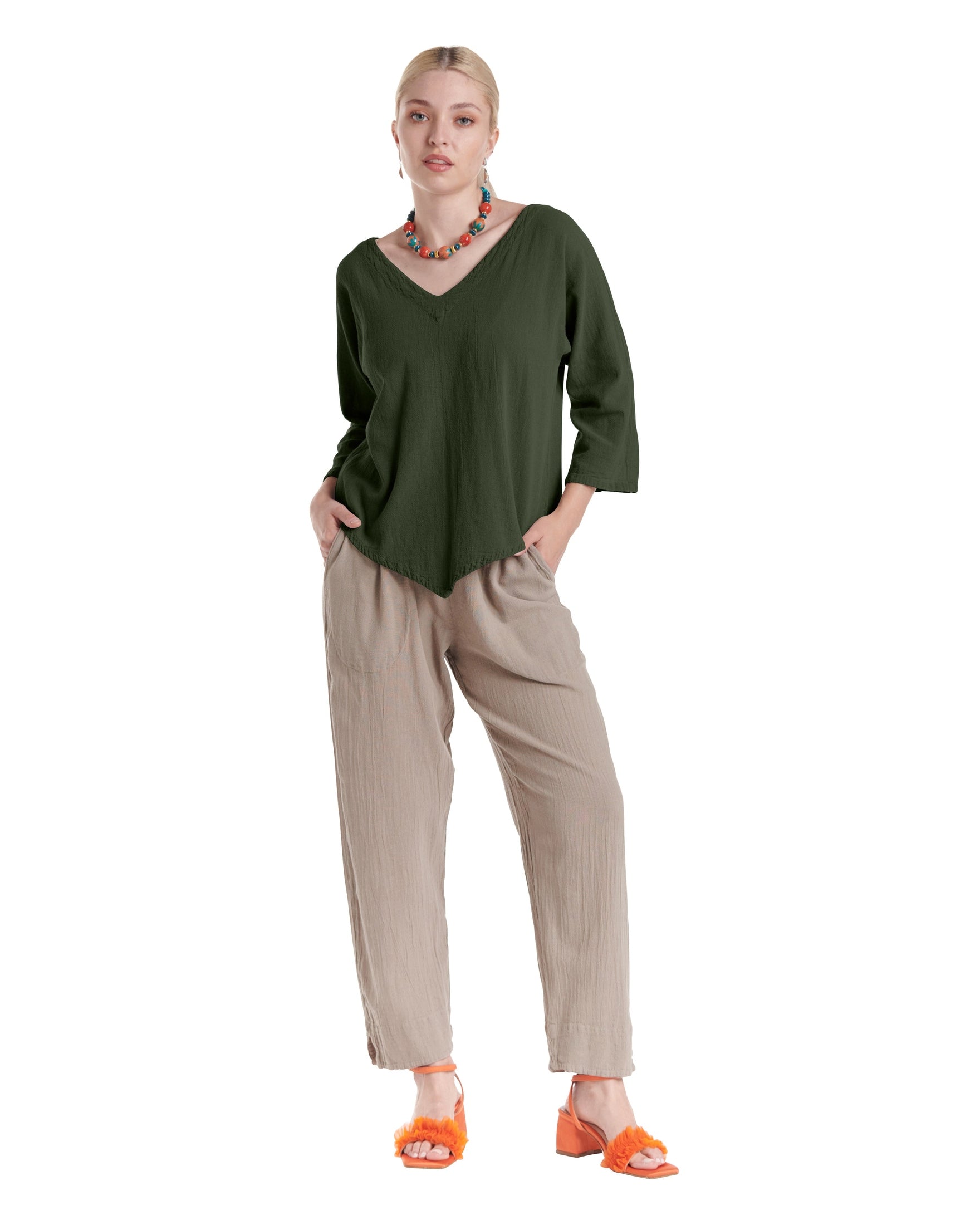 Lynn Cotton Gauze Blouse-Oh My Gauze