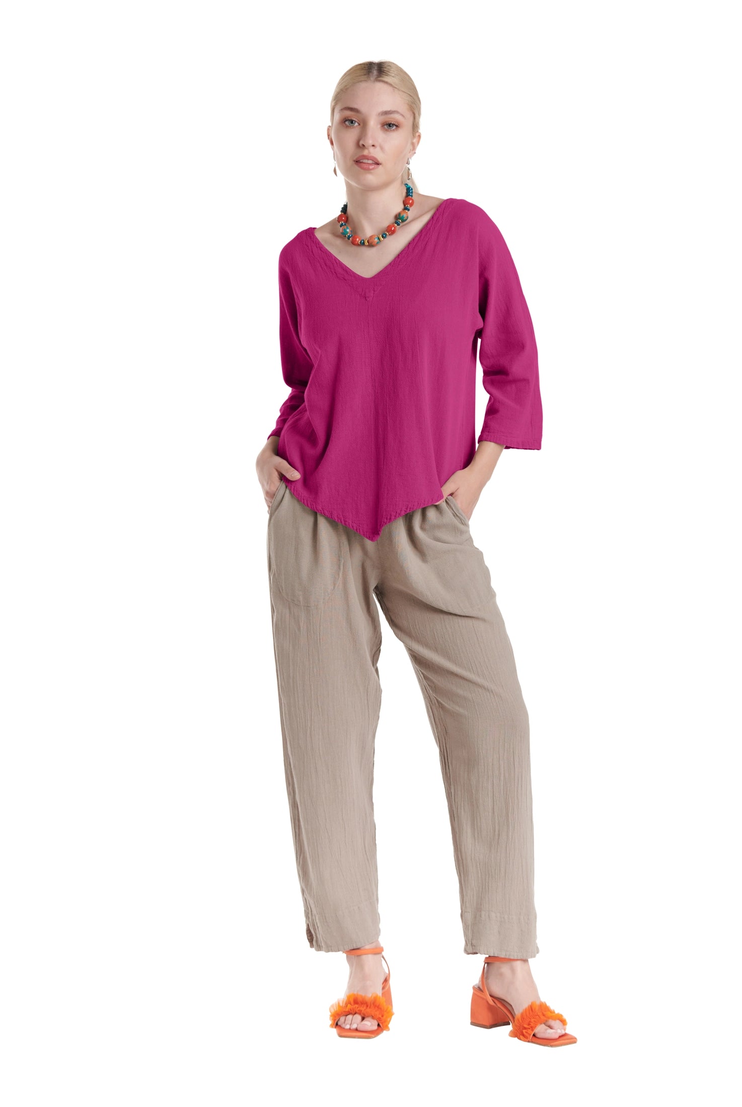 Lynn Cotton Gauze Blouse-Oh My Gauze