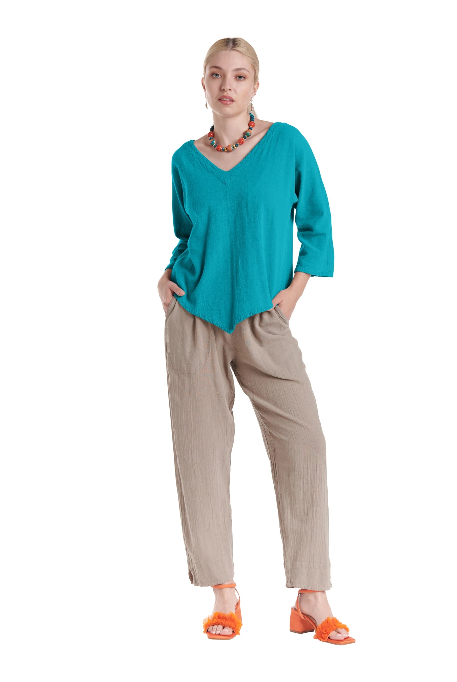 Lynn Cotton Gauze Blouse-Oh My Gauze