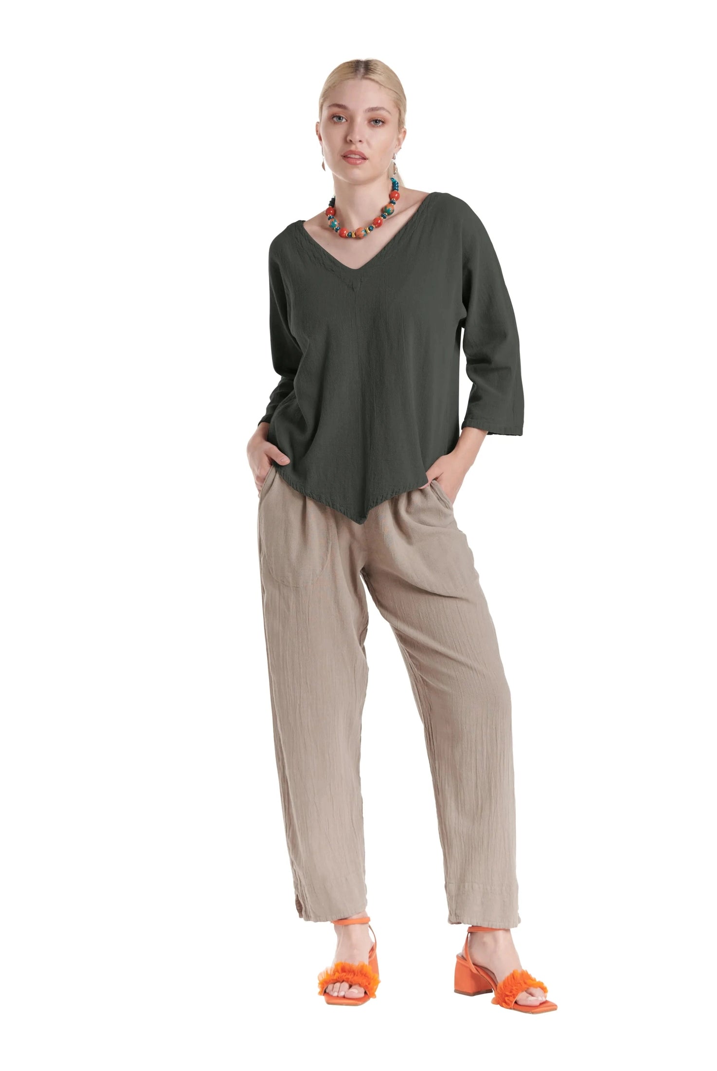 Lynn Cotton Gauze Blouse-Oh My Gauze