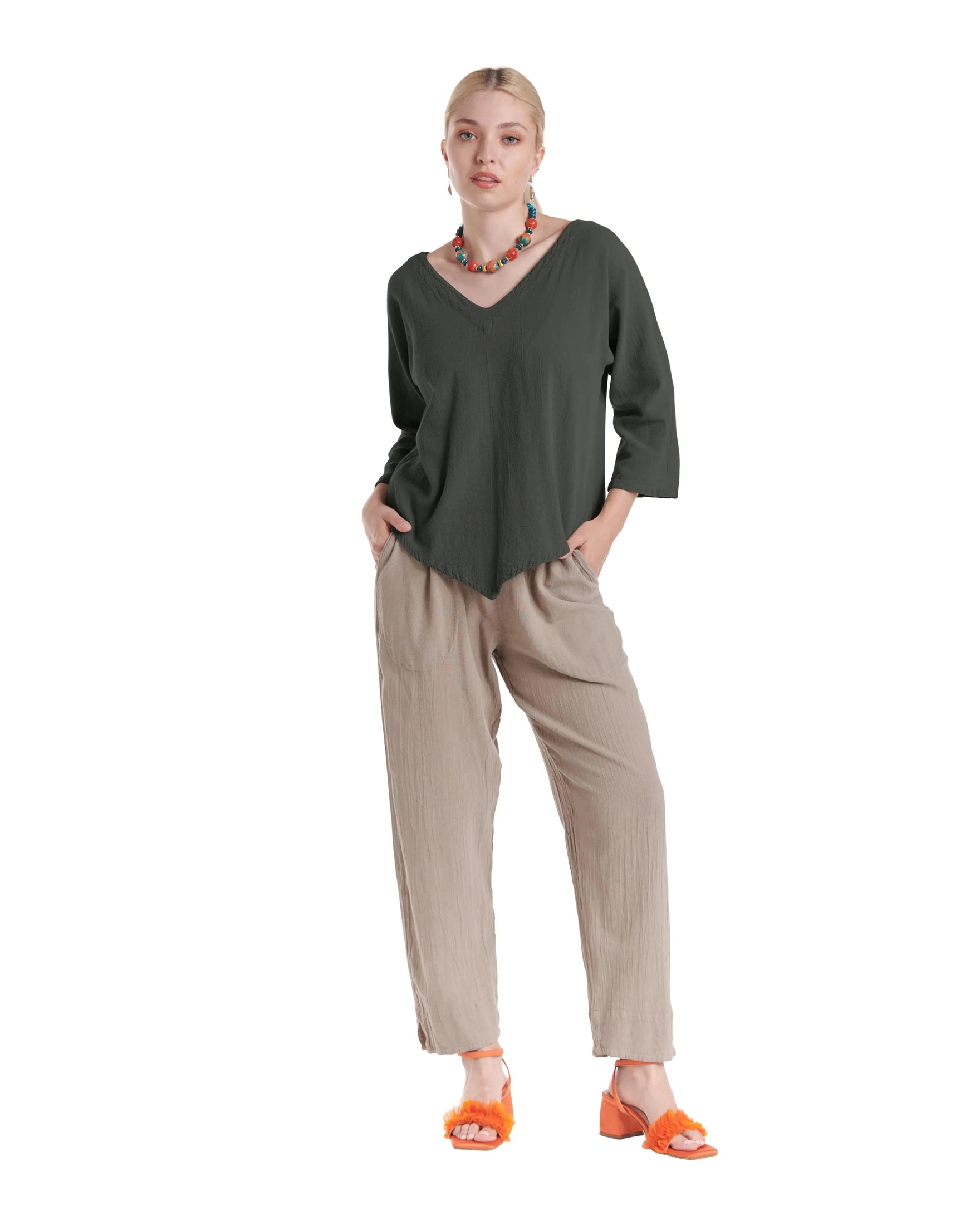 Lynn Cotton Gauze Blouse-Oh My Gauze