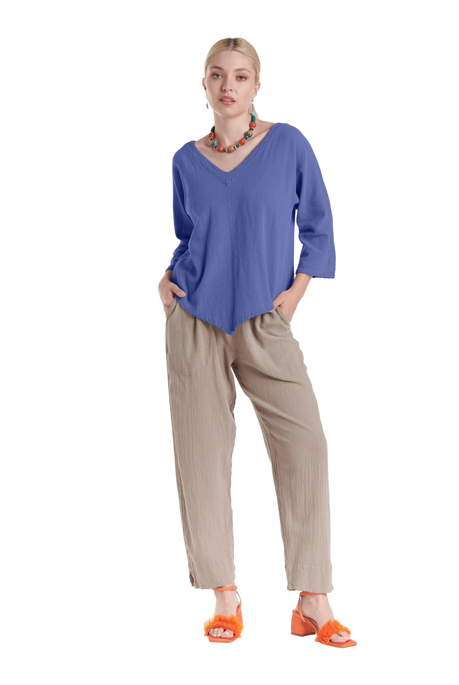 Lynn Cotton Gauze Blouse-Oh My Gauze
