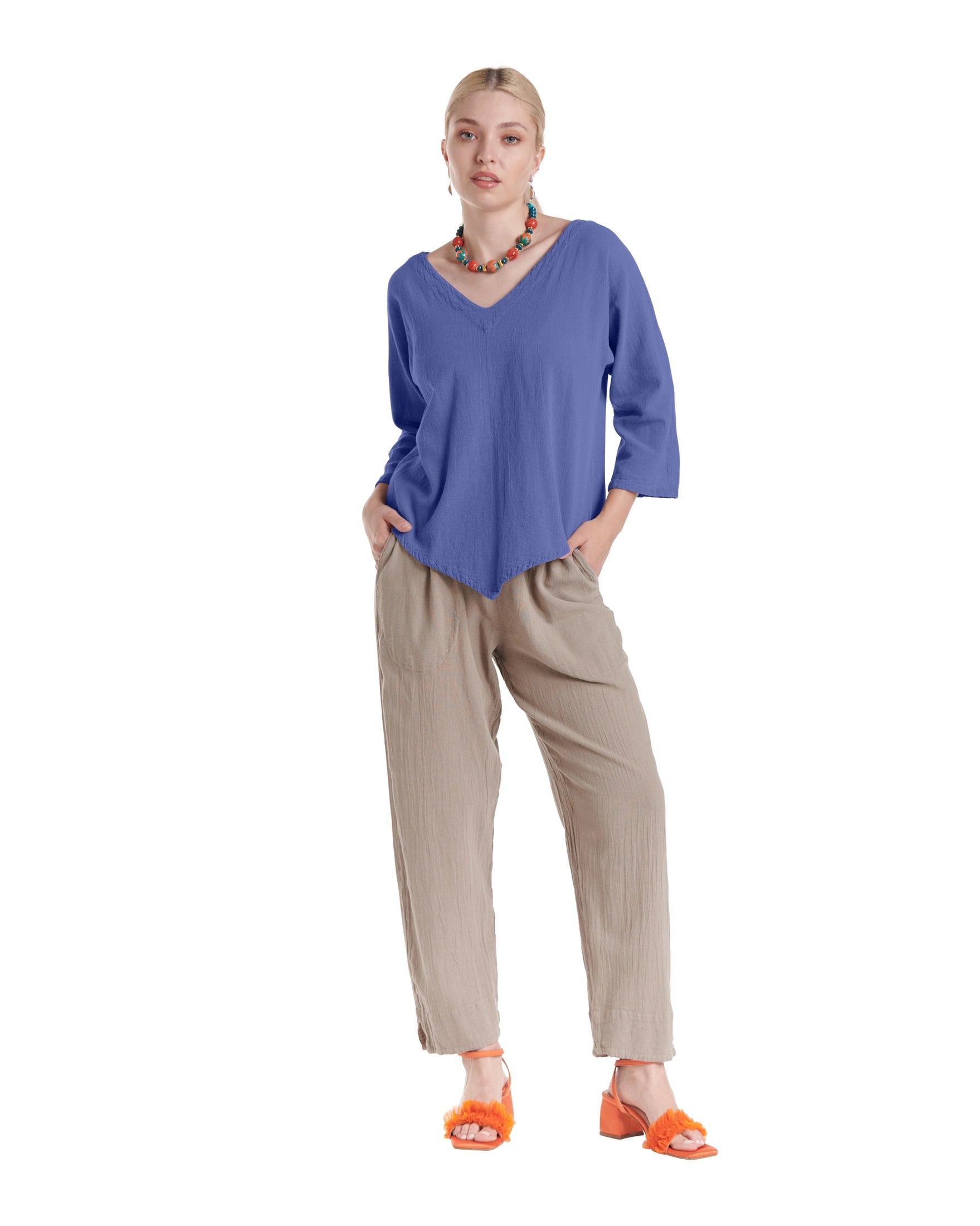 Lynn Cotton Gauze Blouse-Oh My Gauze