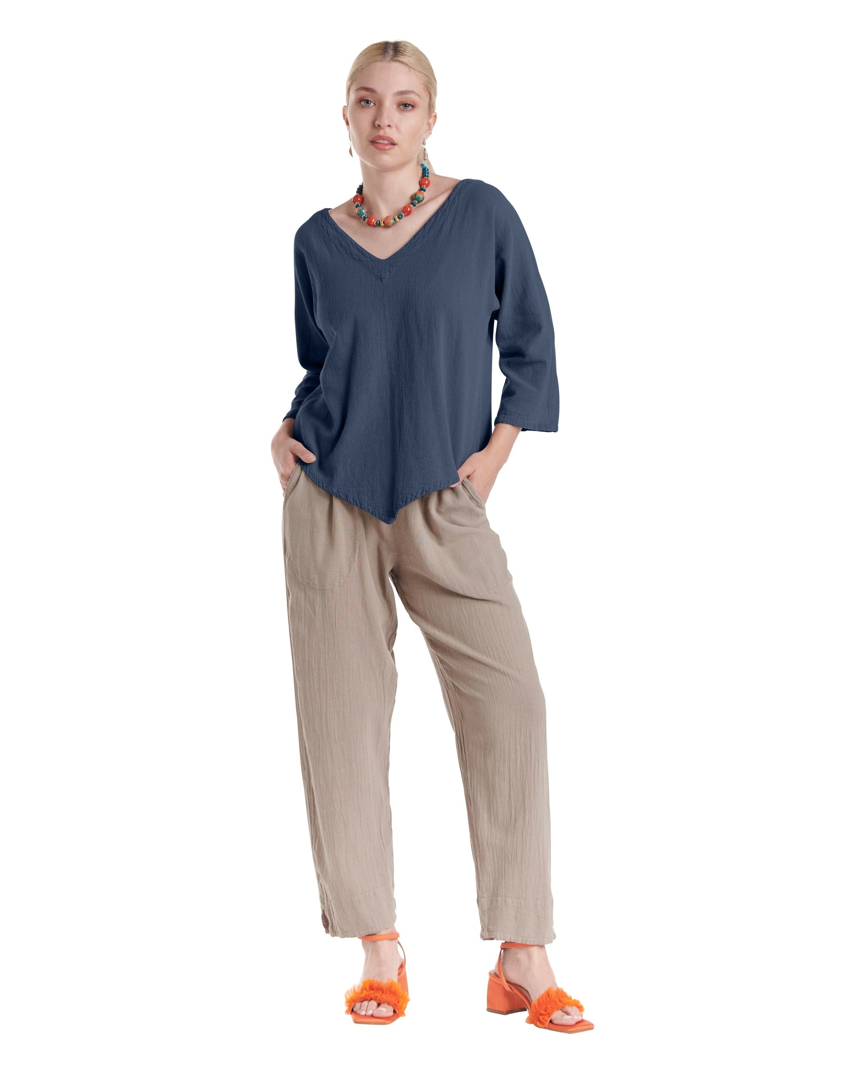 Lynn Cotton Gauze Blouse-Oh My Gauze