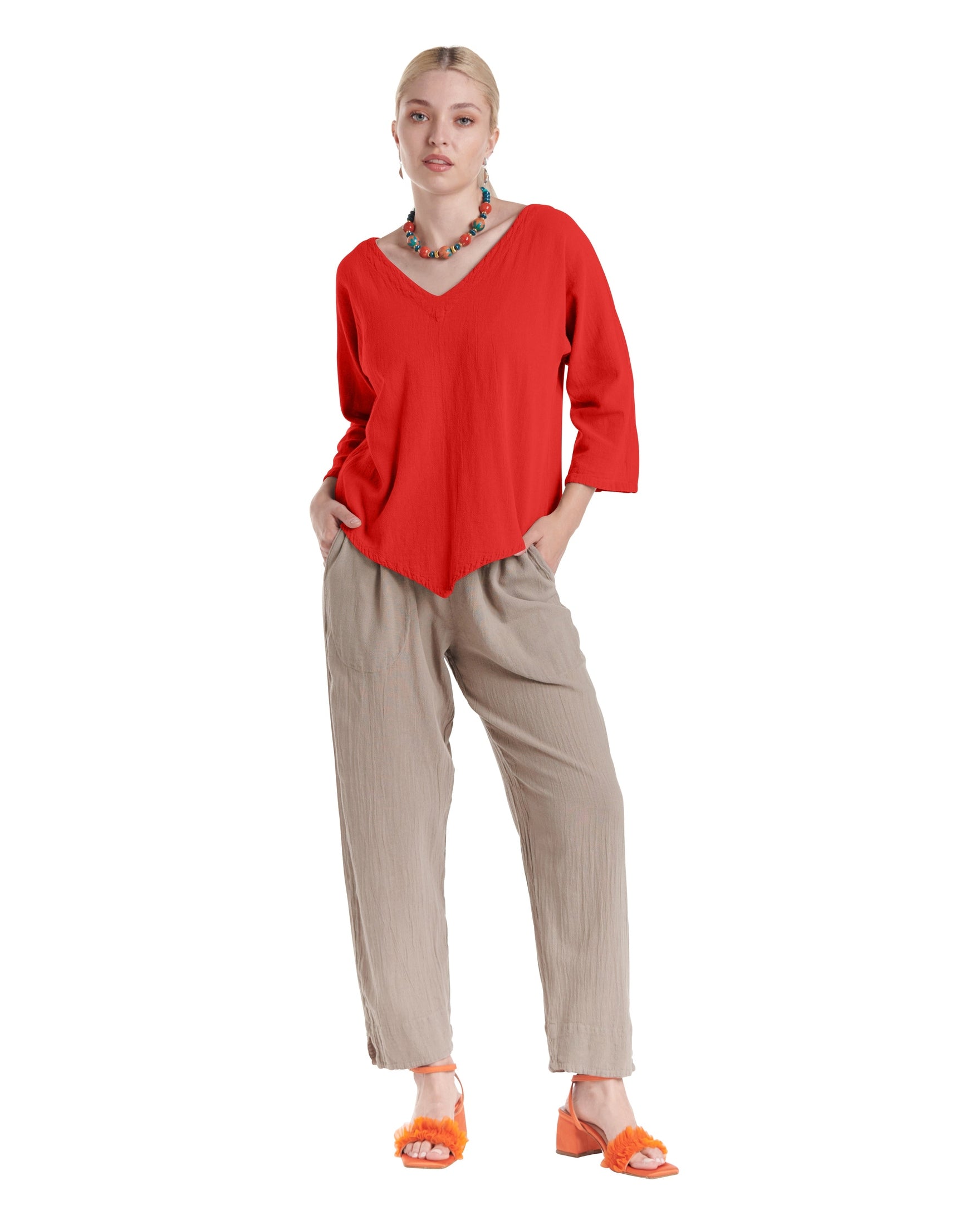Lynn Cotton Gauze Blouse-Oh My Gauze