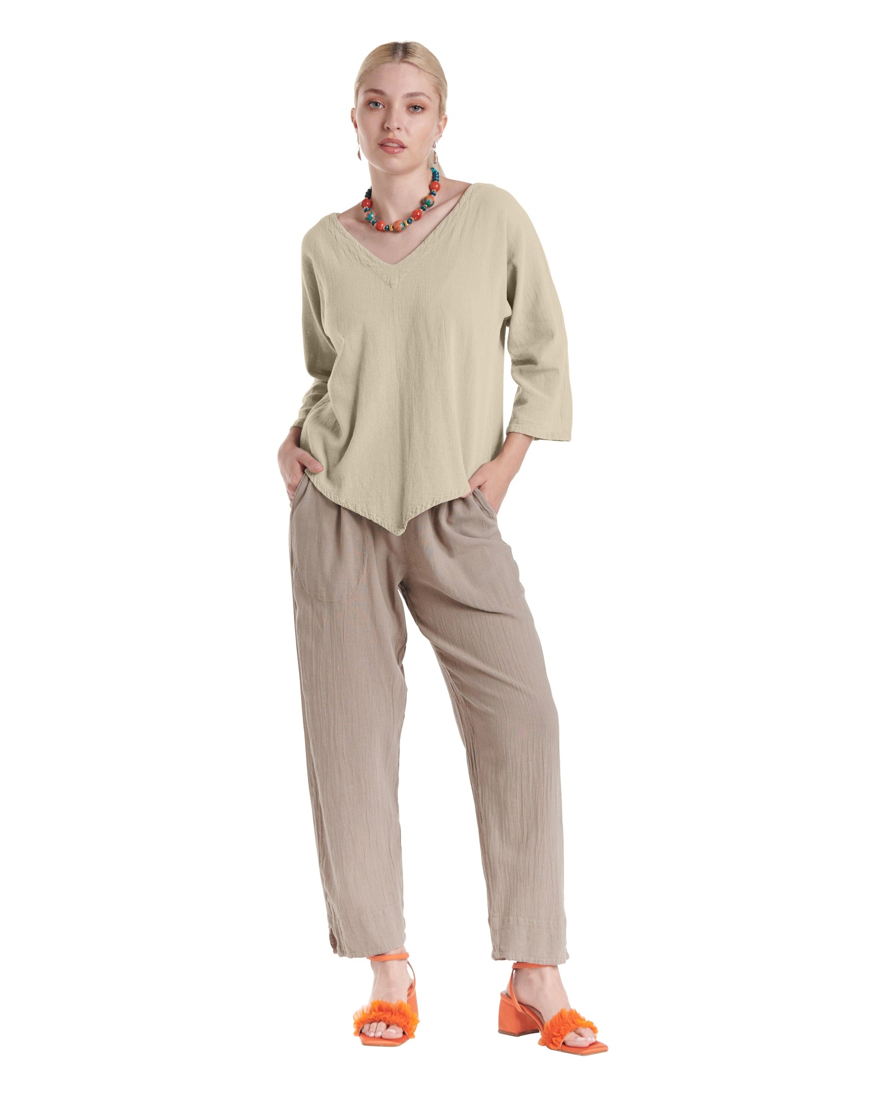 Lynn Cotton Gauze Blouse-Oh My Gauze