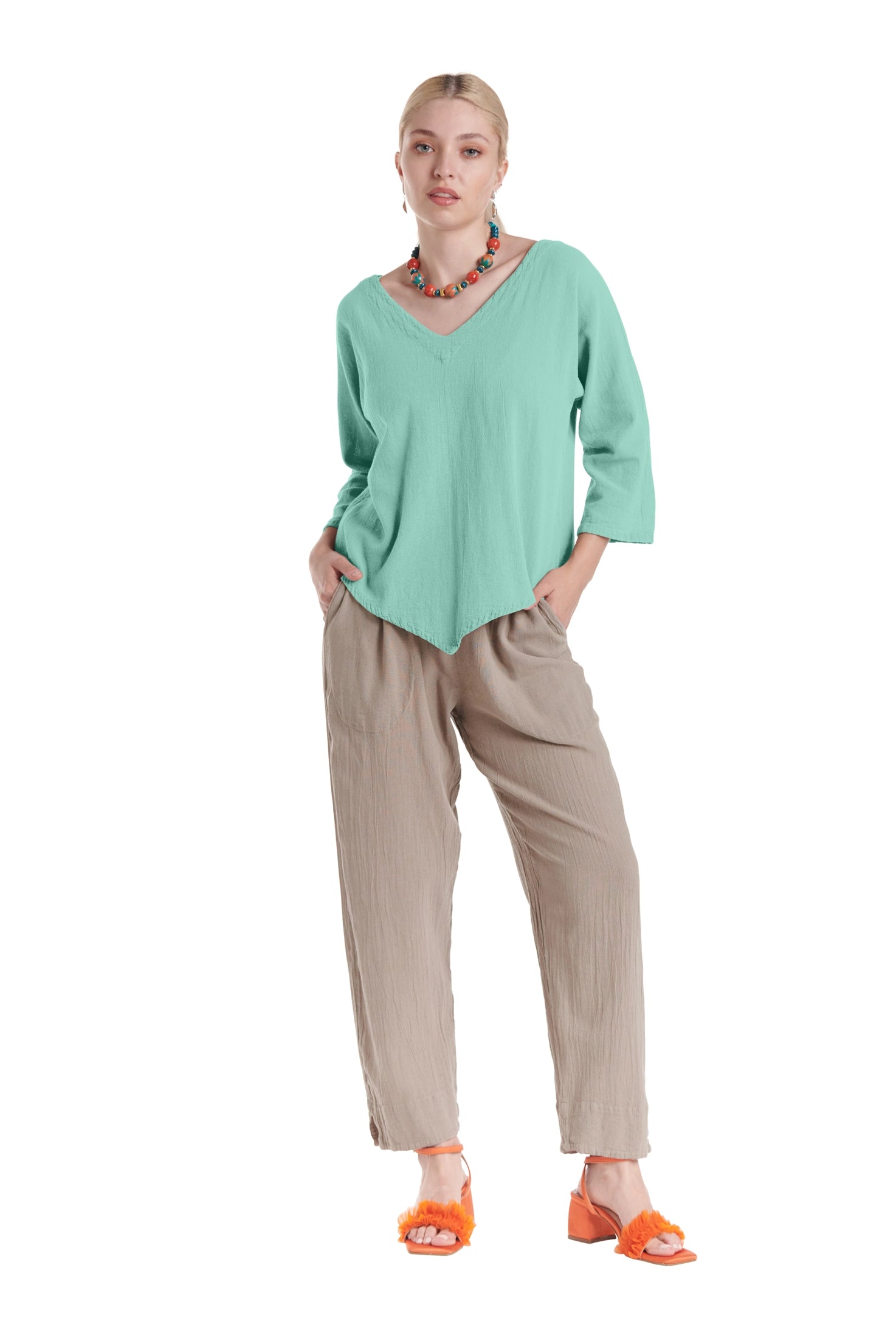 Lynn Cotton Gauze Blouse-Oh My Gauze