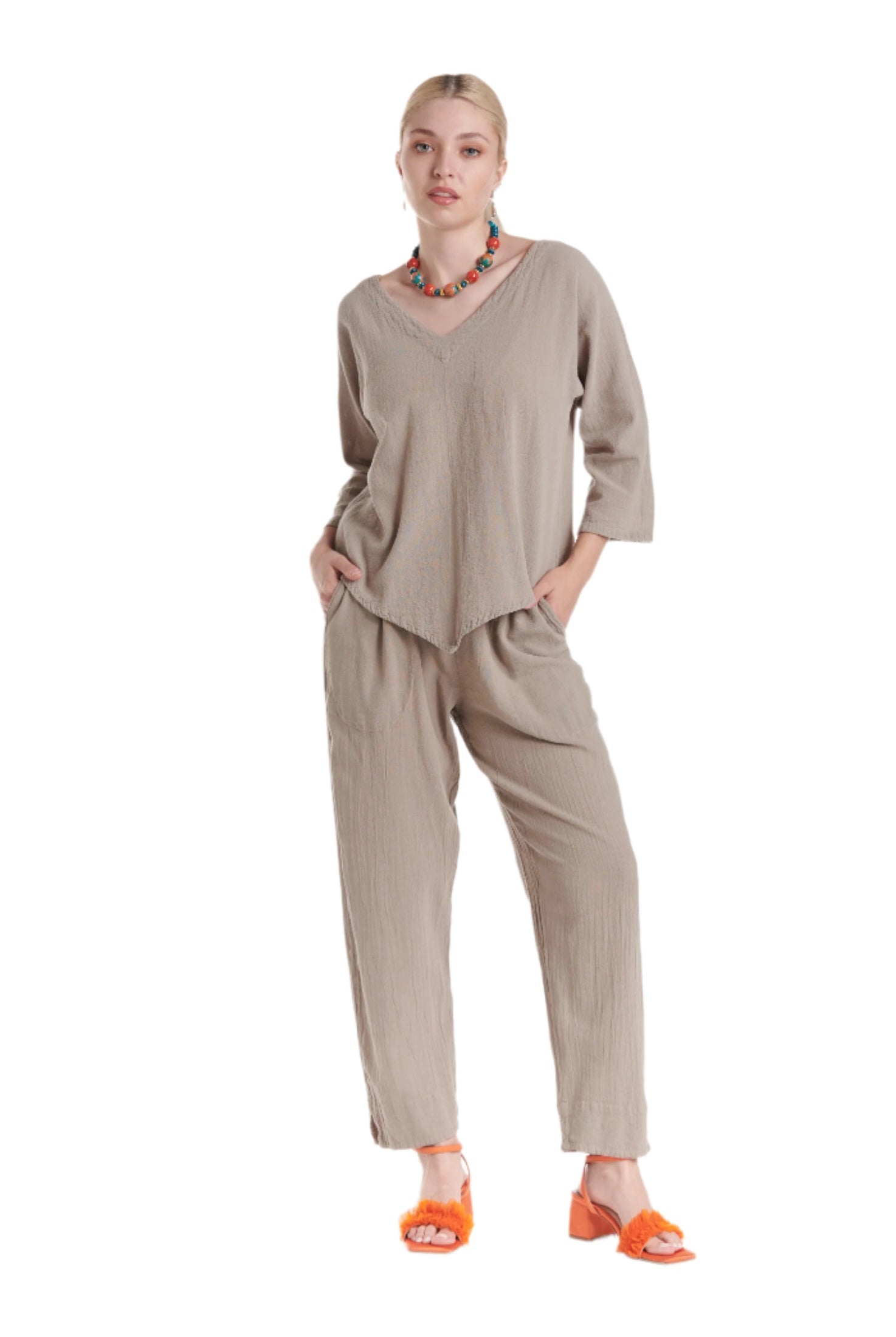 Lynn Cotton Gauze Blouse-Oh My Gauze