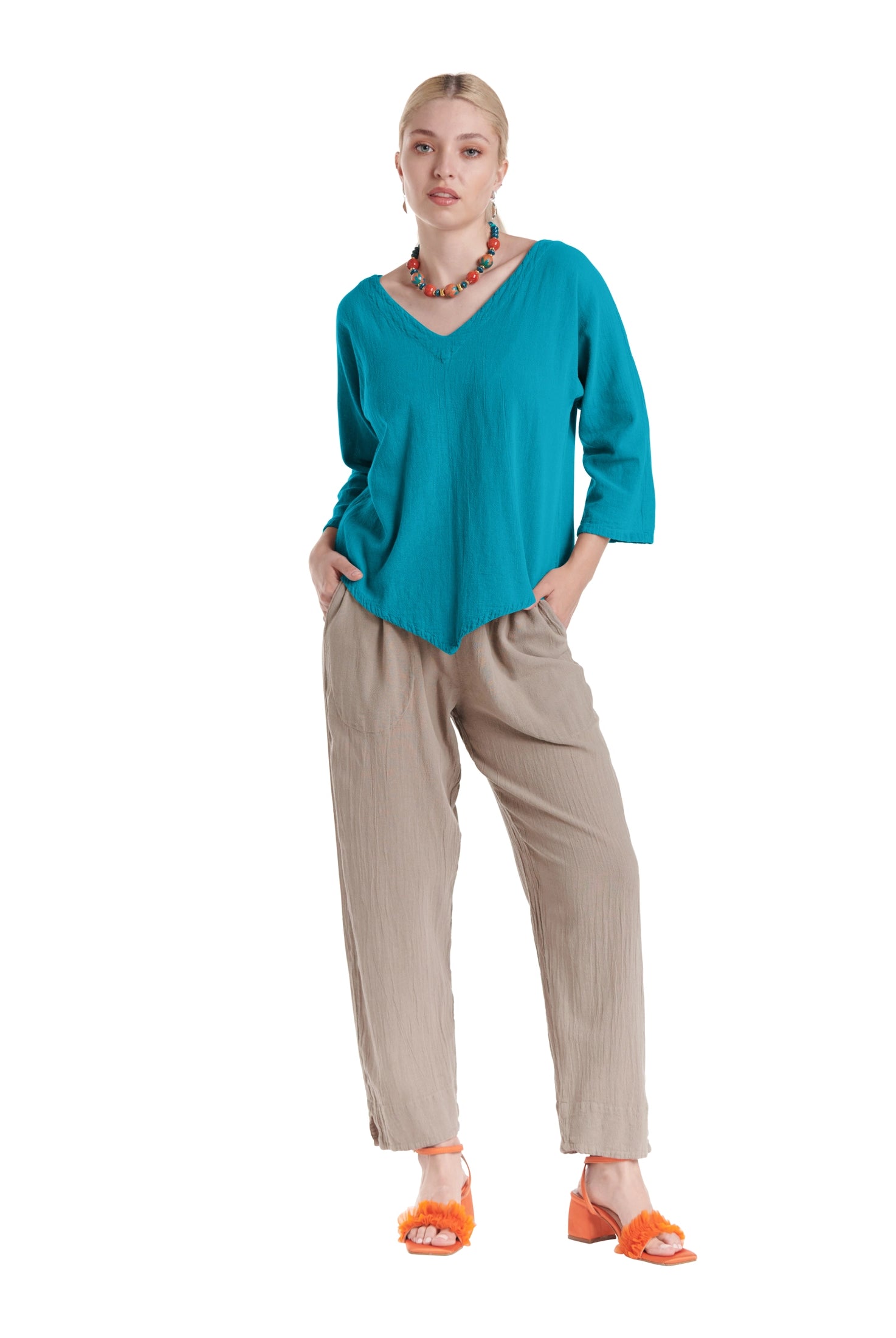 Lynn Cotton Gauze Blouse-Oh My Gauze