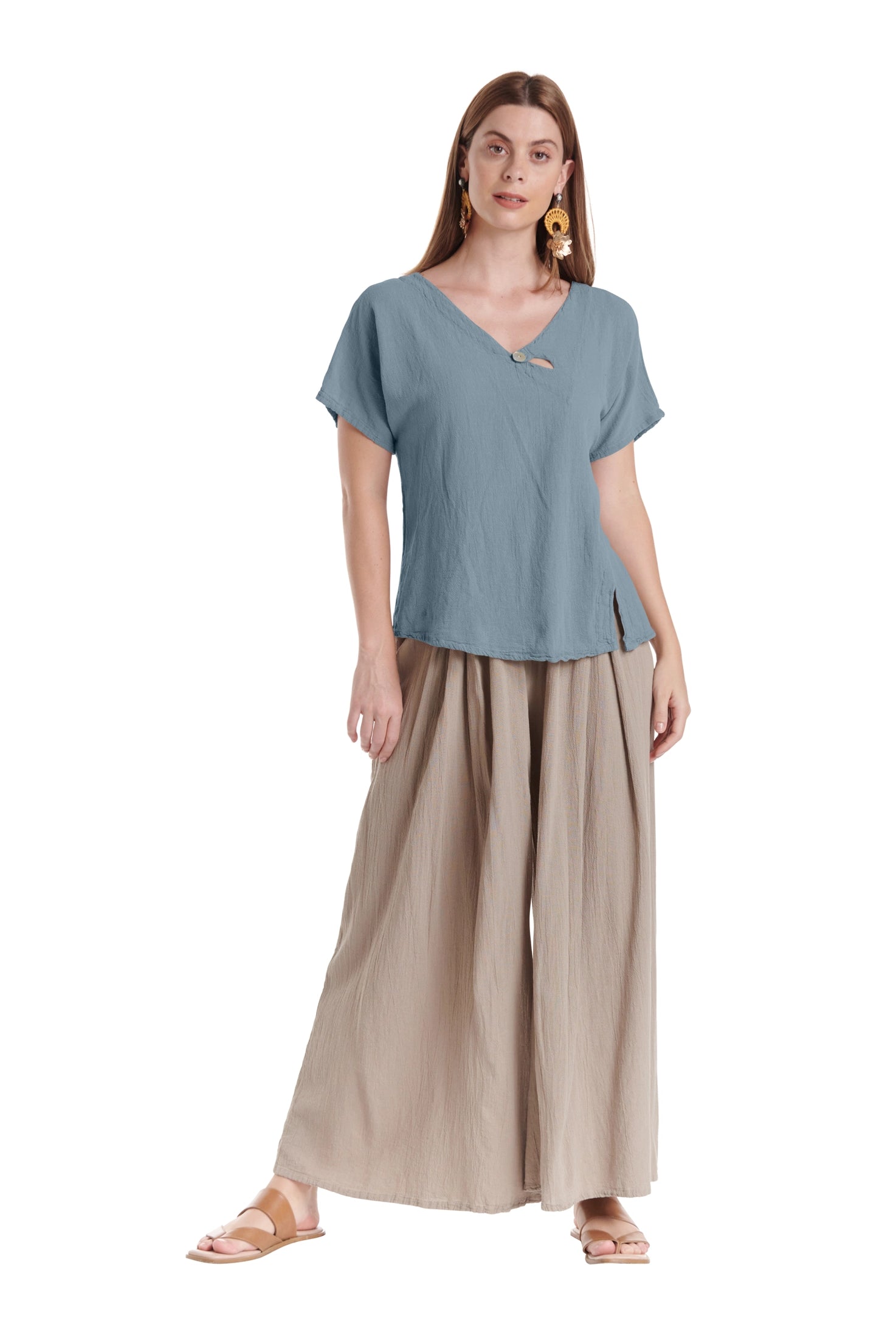 Mike Cotton Gauze Blouse-Oh My Gauze